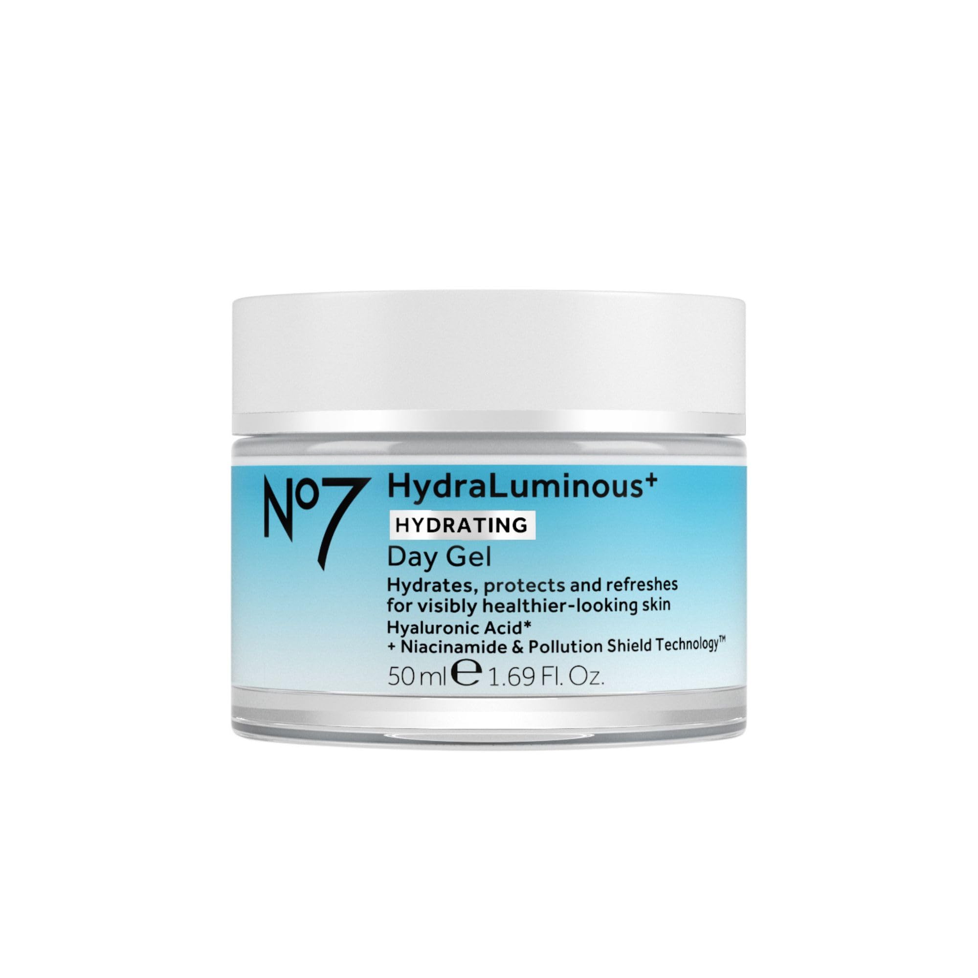 No7 HydraLuminous+ Hydrating Day Gel Moisturizer, 1.69 Fl Oz - Product Imagery