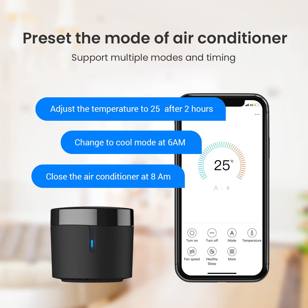 Broadlink RM4 Mini Smart Infrared Universal Remote Control by Smartphone from Anywhere Works with Google Assistant and A