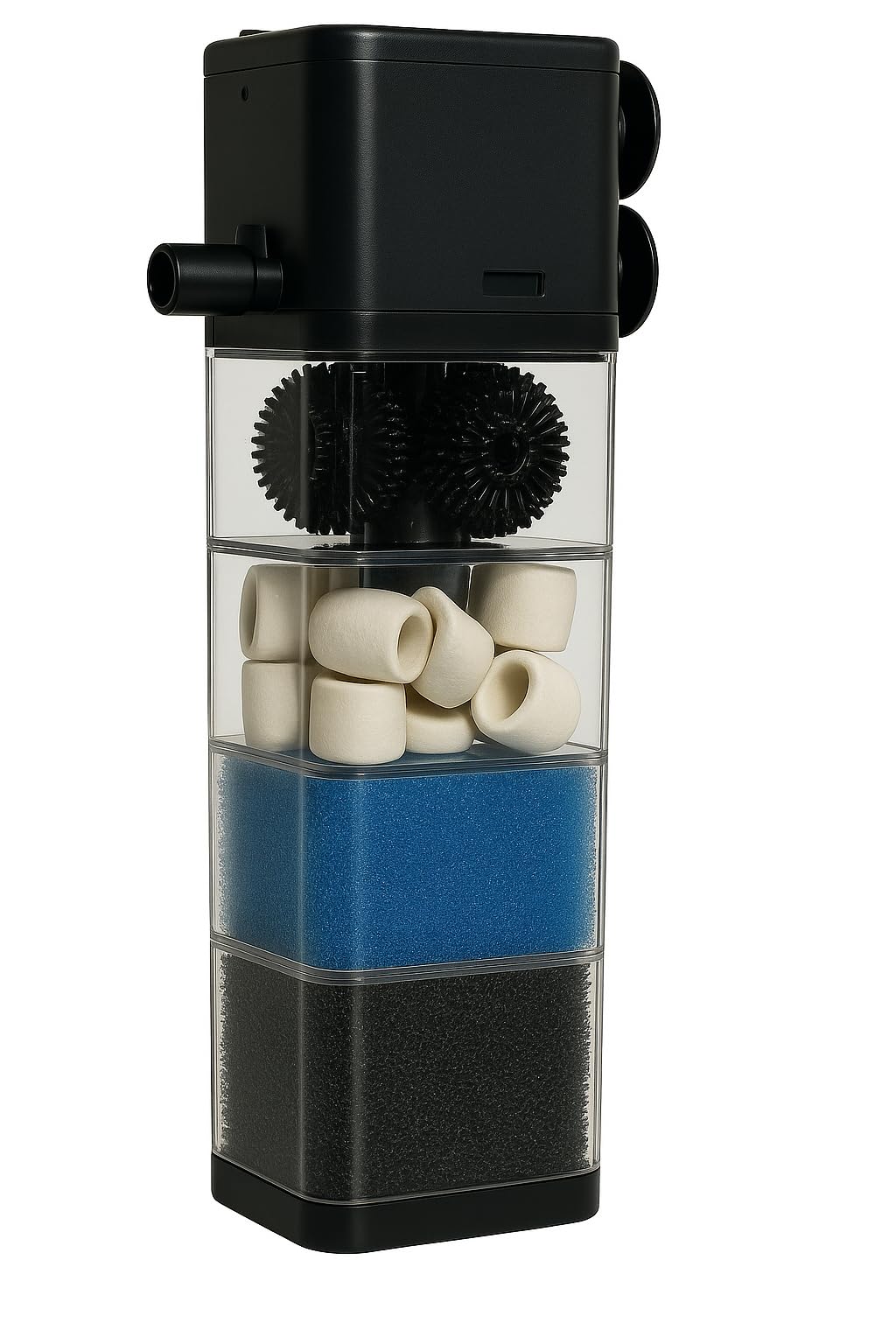 High-Performance Internal Aquarium Filter 400GPH for 10-200 Gallon Tanks and Ponds, Submersible Water Pump with Wave-Mak