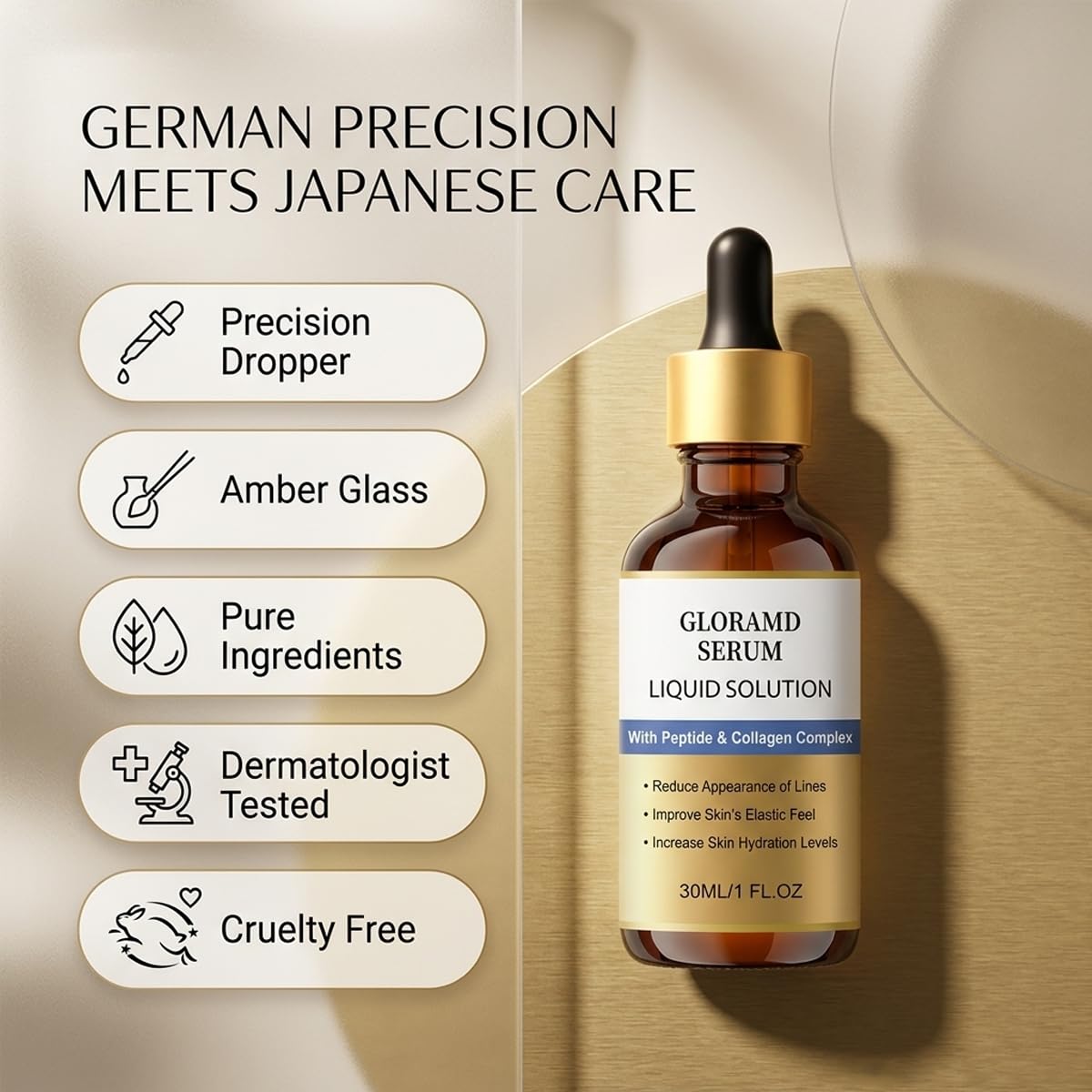 Gloramd Serum 2-Pack Gloramd Face Lifting Serum, Peptide & Collagen Anti-Aging Facial Serum, Hydrating & Firming Essence