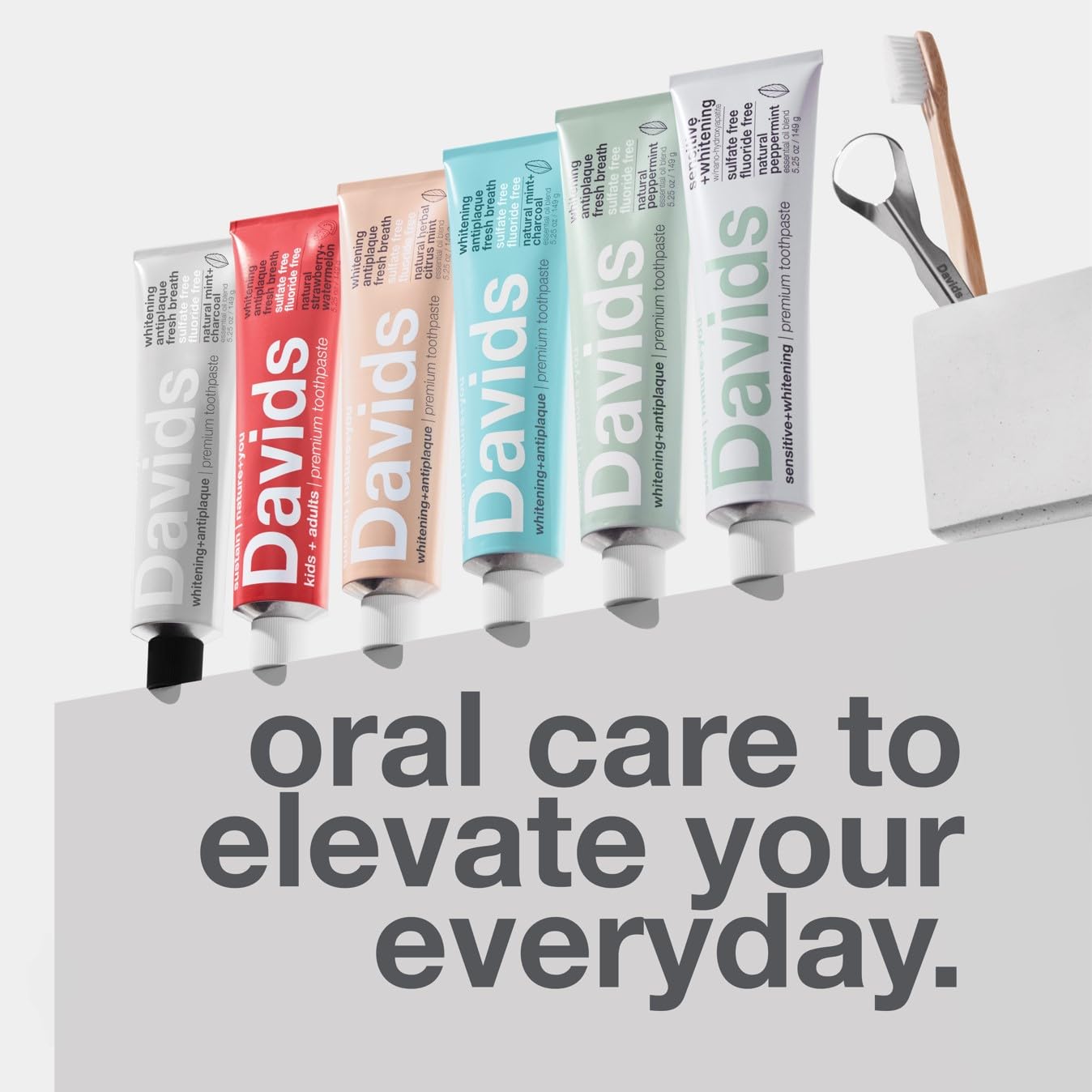 Davids Fluoride Free Whitening Toothpaste Spearmint