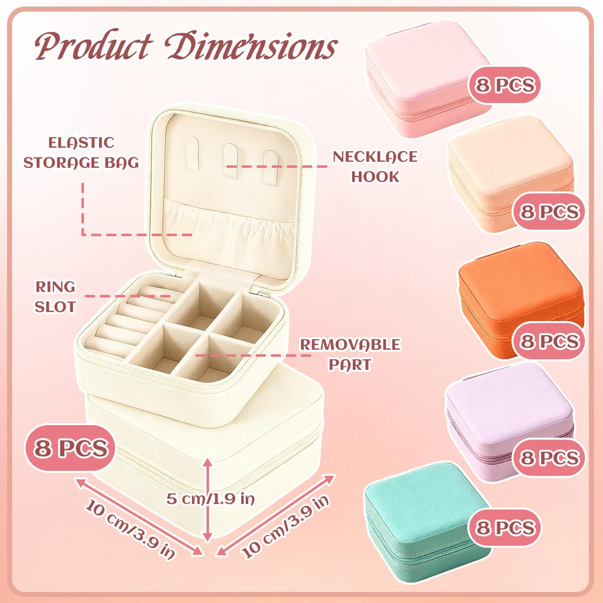 48 Pcs Mini Jewelry Travel Case Multi Color for Rings - Zansens Official Imagery - 4