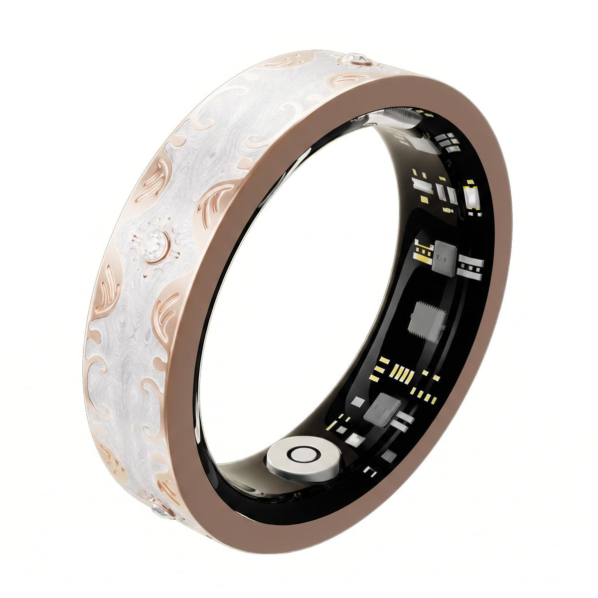 BKWAT Smart Ring for Women, Sleep Tracker and Health Ring with Heart Rate, SpO2, HRV, Multi-Sport Tracking, IP68 Waterpr