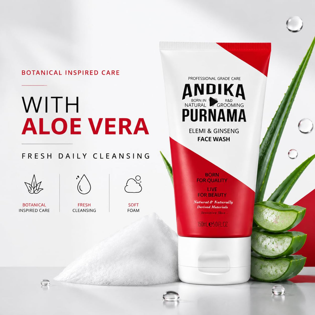 abablata Men's Grooming Kit with Face Wash & Hair Styling Paste, 2-Piece Gift Set – full view