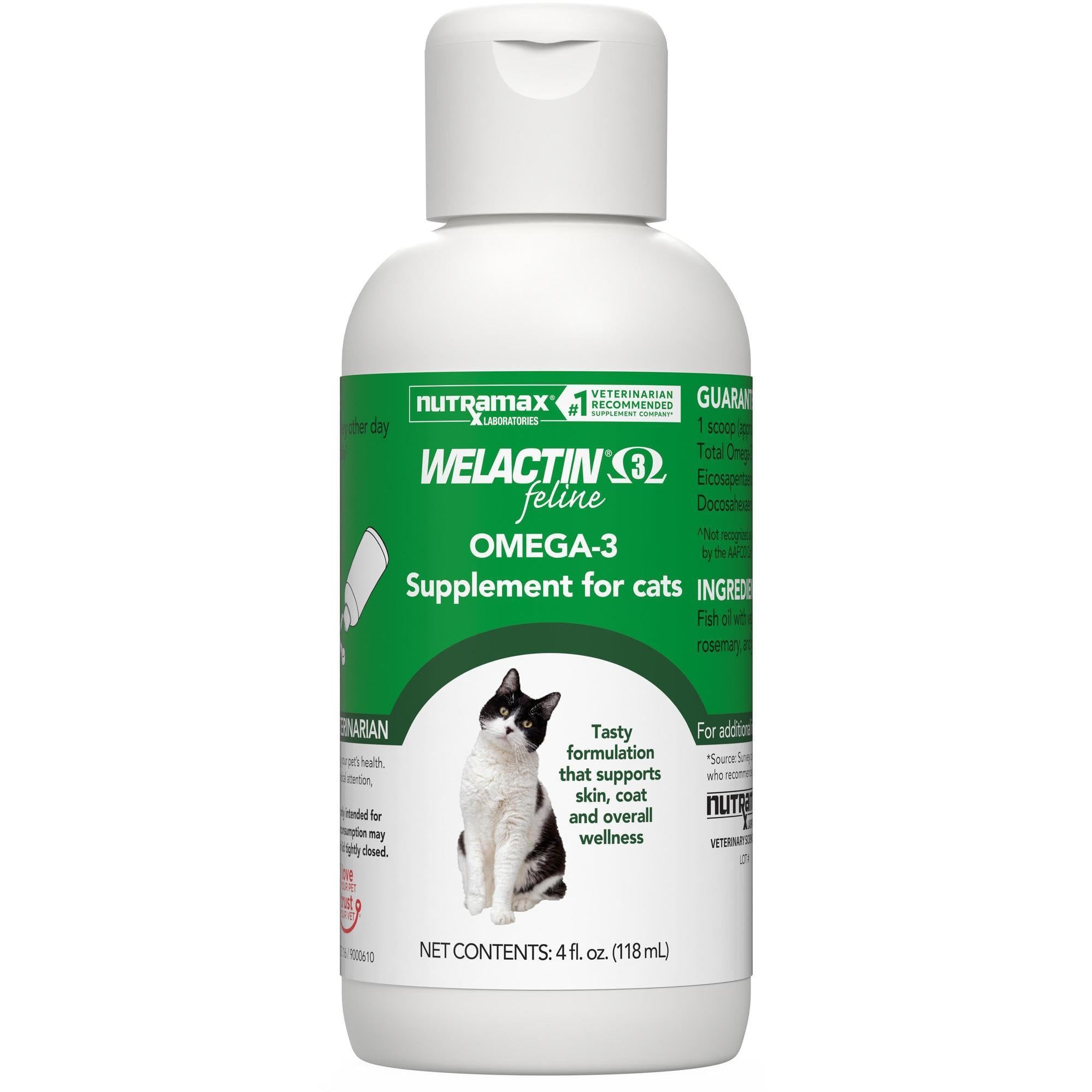 Nutramax Welactin Omega 3 Fish Oil for Cats, Skin and Coat - Product Imagery