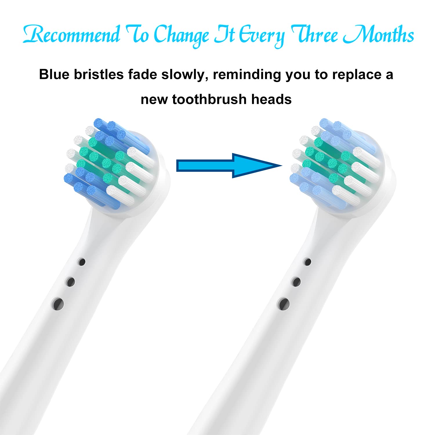 Set of 16 CHOKMAX toothbrush replacement heads compatible with Oral-B electric toothbrushes, showing clean, white bristle heads.