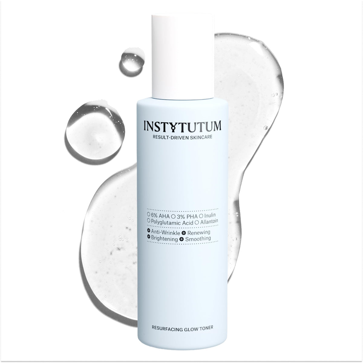 INSTYTUTUM Resurfacing Glow Toner – AHA & PHA Exfoliating Toner, 100 ml – Parfum free. No scent
