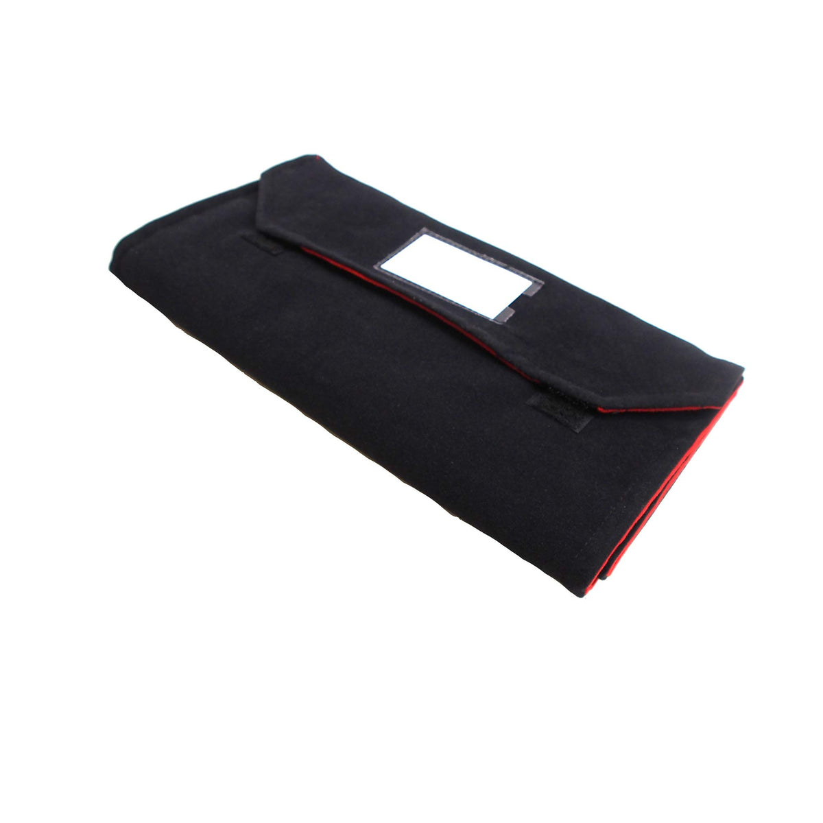 N'ice Packaging 1 Qty - Deluxe Midnight Black Velvet 16 Snap Chain Jewelry Roll w/ID Window – for Sales/Travel/Storage/O