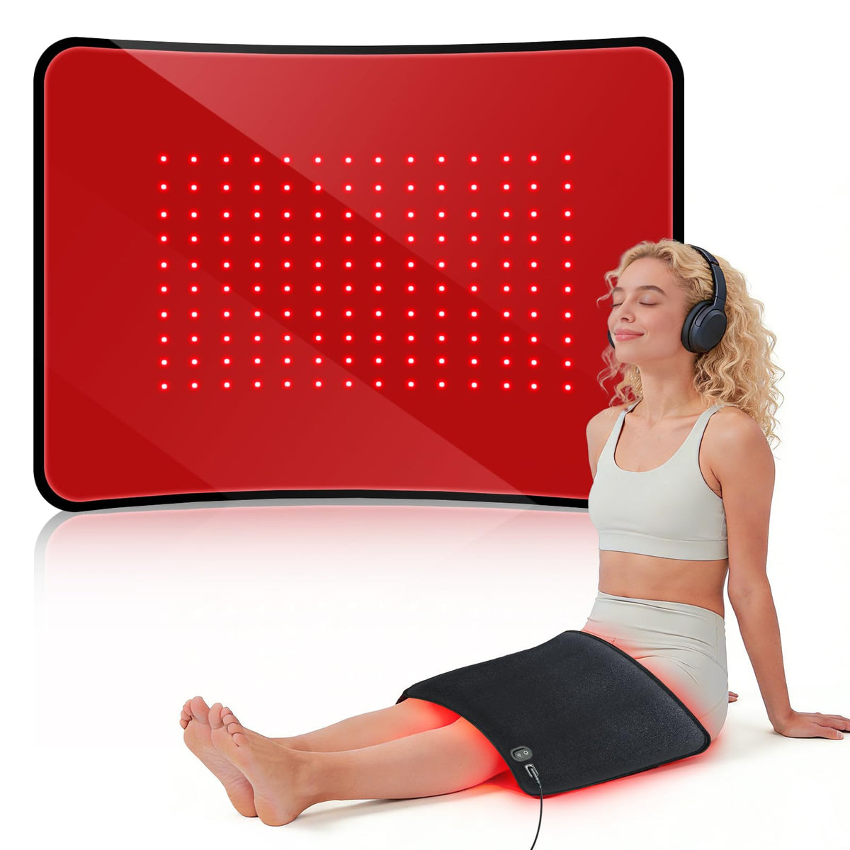 Xefinic Full Body Red Light Therapy Mat with 140 LEDs, 18.5" x 14" – product photo (Light Therapy)
