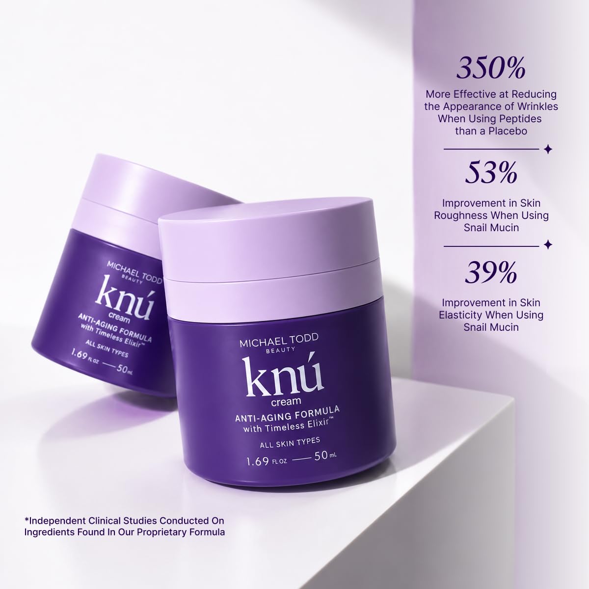 MICHAEL TODD Beauty KNU Cream - Face Lifting, Brightening & Tightening – packaging and label