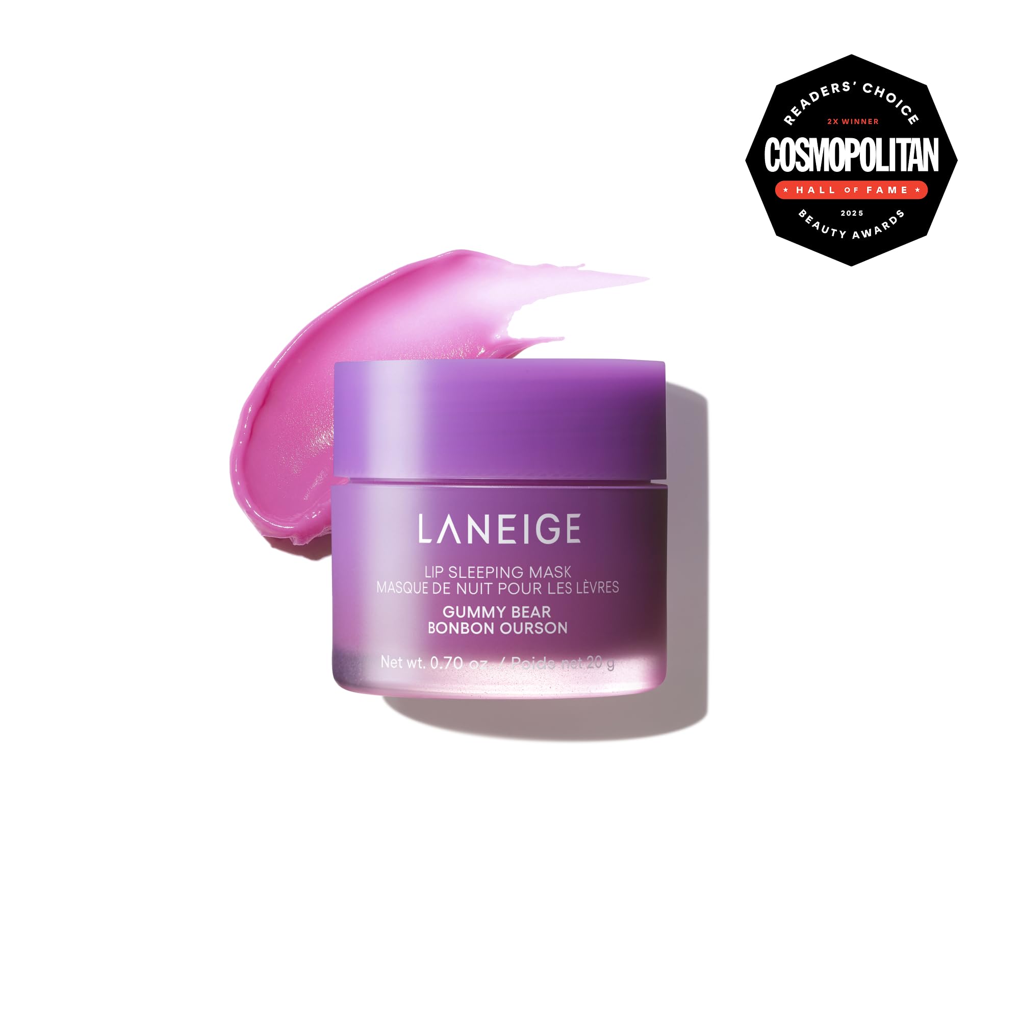 LANEIGE Lip Sleeping Mask: Hydrating & Nourishing Korean Overnight Lip Treatment Mask with Shea Butter, Vitamin C & Murumuru, Antioxidants For Flaky, Dry Lips | Korean Skin Care, Gummy Bear