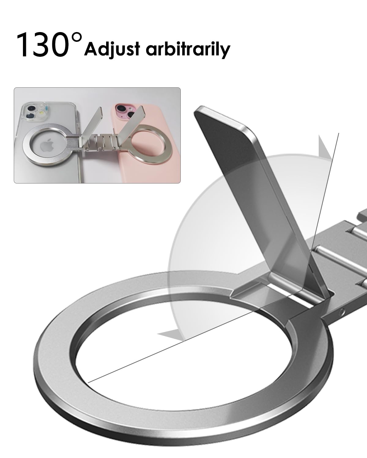 asStylish Twins Carry: Magnetic Dual-Phone Holder for iPhone & Android | Lightweight Solution for Professionals, Travele