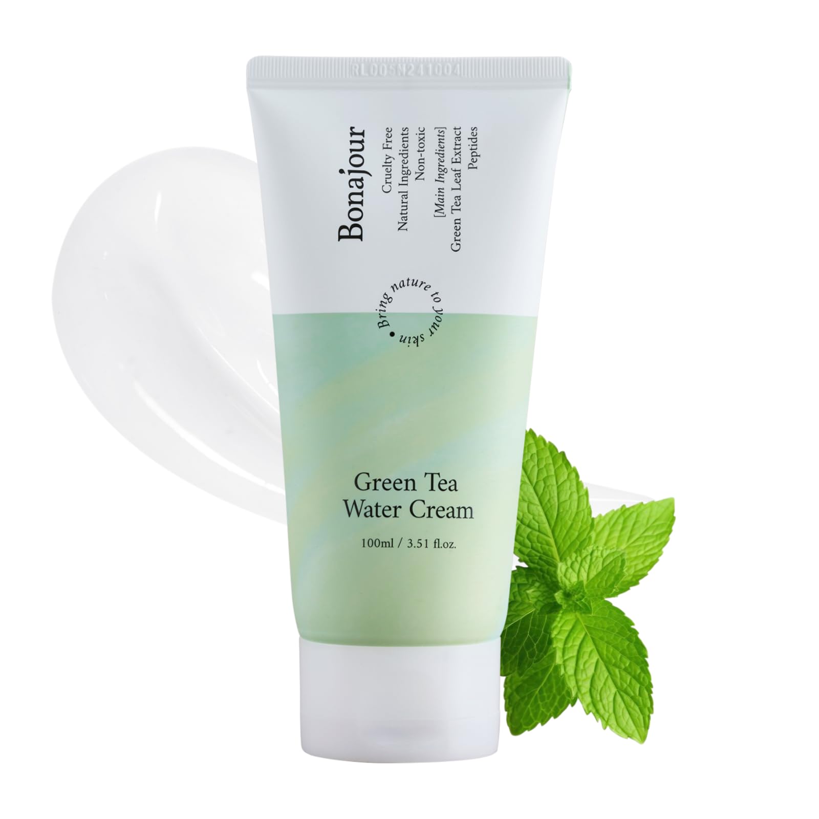 BONAJOUR] Green Tea Water Cream Vegan Moisturizing Facial Gel - Product Imagery