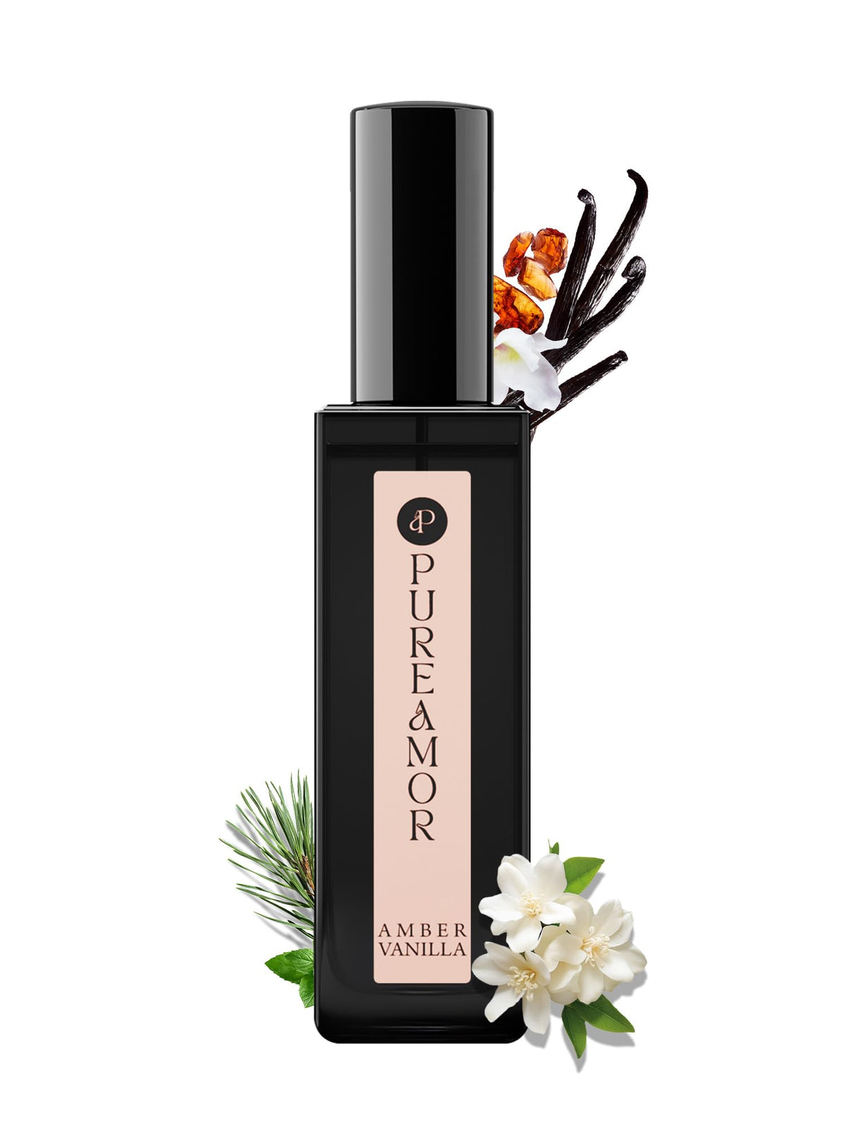 PUREAMOR Pheromones Perfumes for Women, Long lasting Skin Scent Fragrance Set, Amber Vanilla, Saffron Amber, Woody Citru