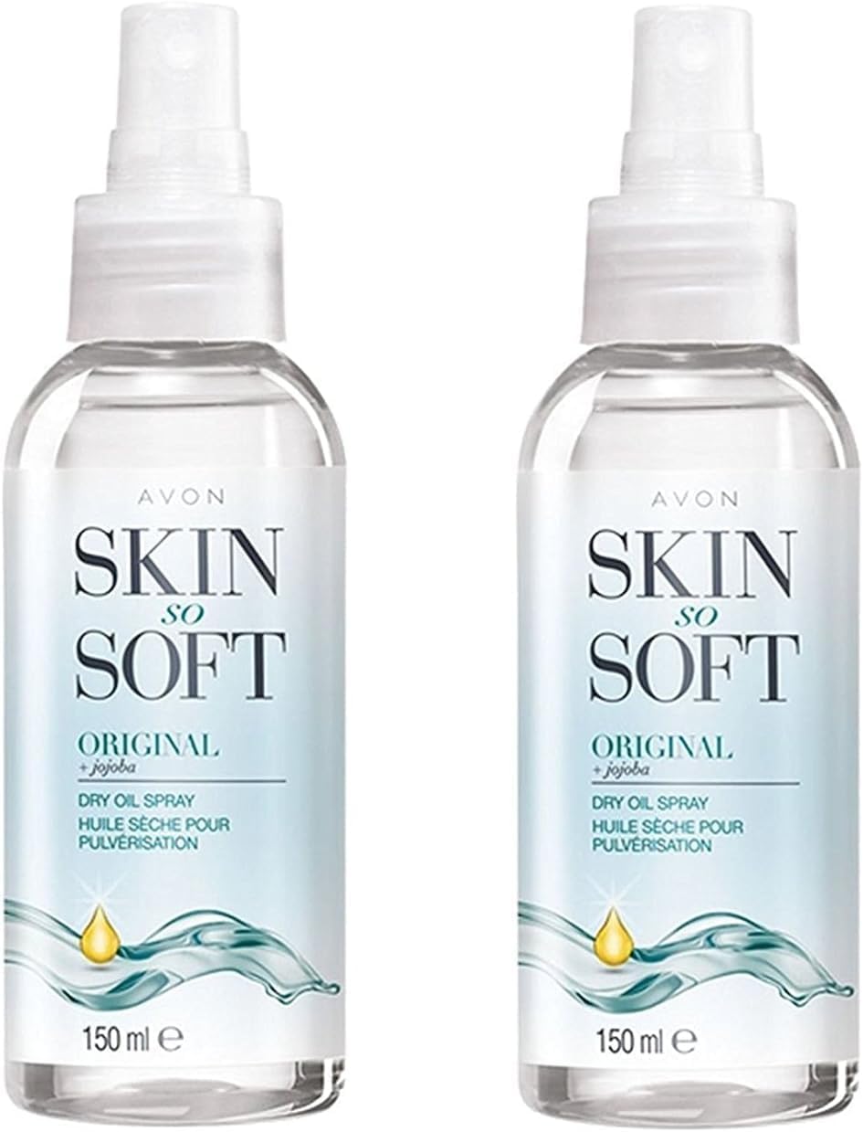 skin so soft Generic Original Jojoba Dry Oil Spray 8.45 fl.oz (Pack of 2) – back view and specifications