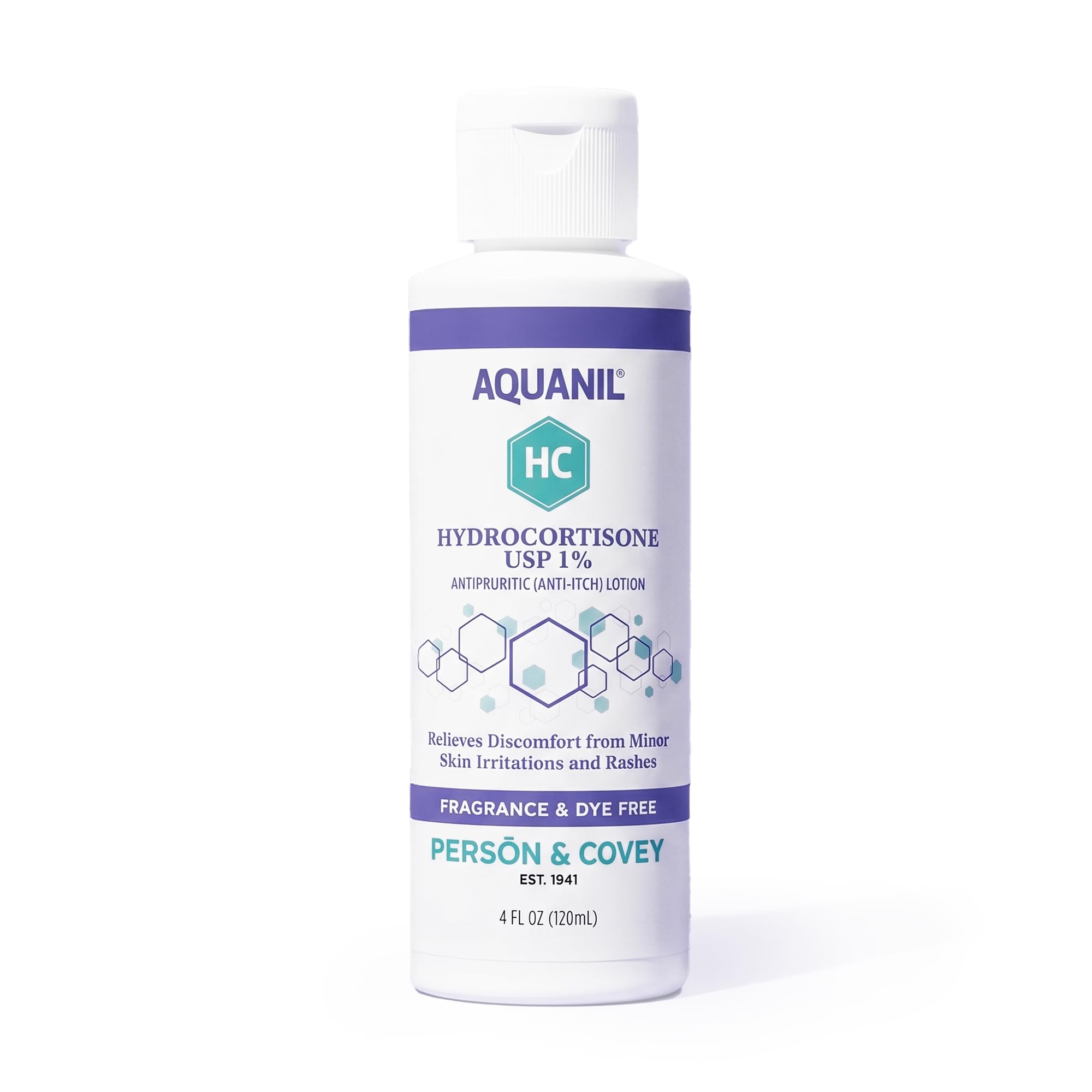 Aquanil HC Lotion, Calming Body Lotion, Anti-Itch Formula, Ideal for all Skin Types - Without Artificial Fragrance