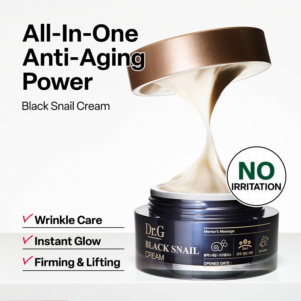 Dr.G Black Snail Face Cream, 1.69 fl oz – close-up detail