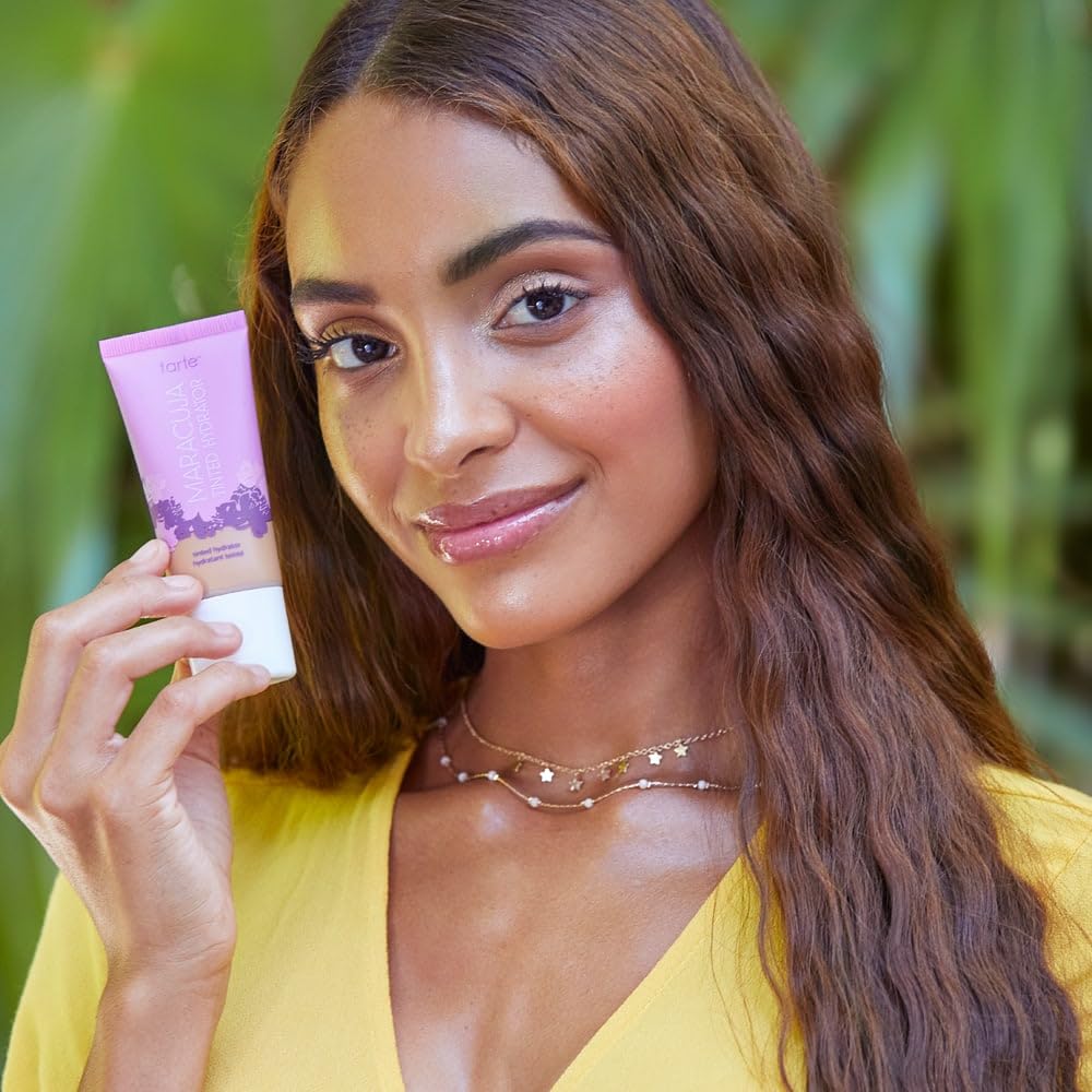 tarte maracuja tinted moisturizer – Lightweight Sheer Foundation with Buildable Longwear Coverage, Hyaluronic Acid, Turm