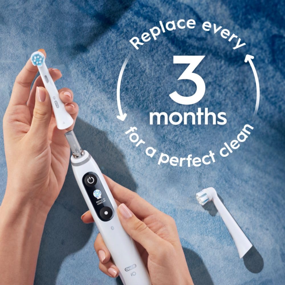 Oral-B iO Series Gentle Care Electric Toothbrush Replacement Brush Heads for an Oral-B Electric Toothbrush, 4 Count, Whi