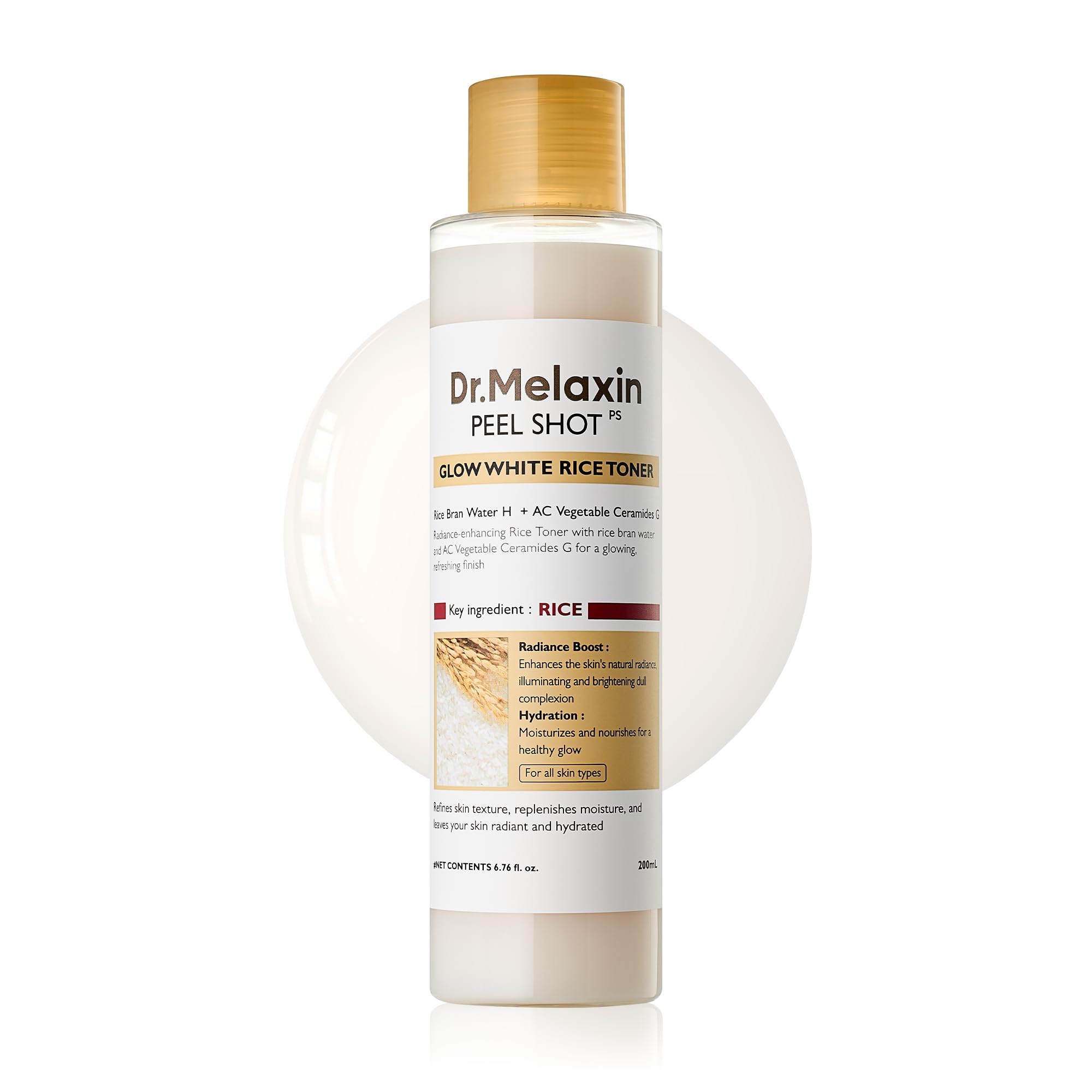 n Peel Shot Glow Rice Toner with Rice Extract & Ceramides, - Product Imagery