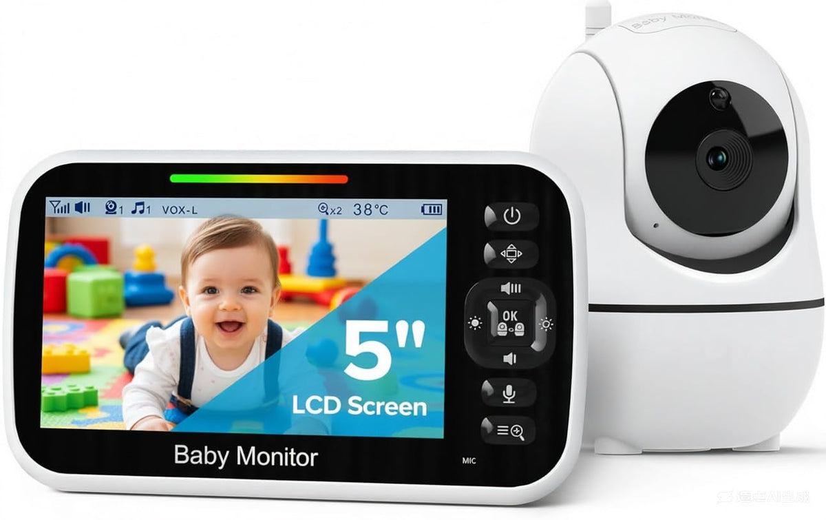 GoodBaby 5" Baby Monitor with Camera and Audio No WiFi – 1 camera, 5