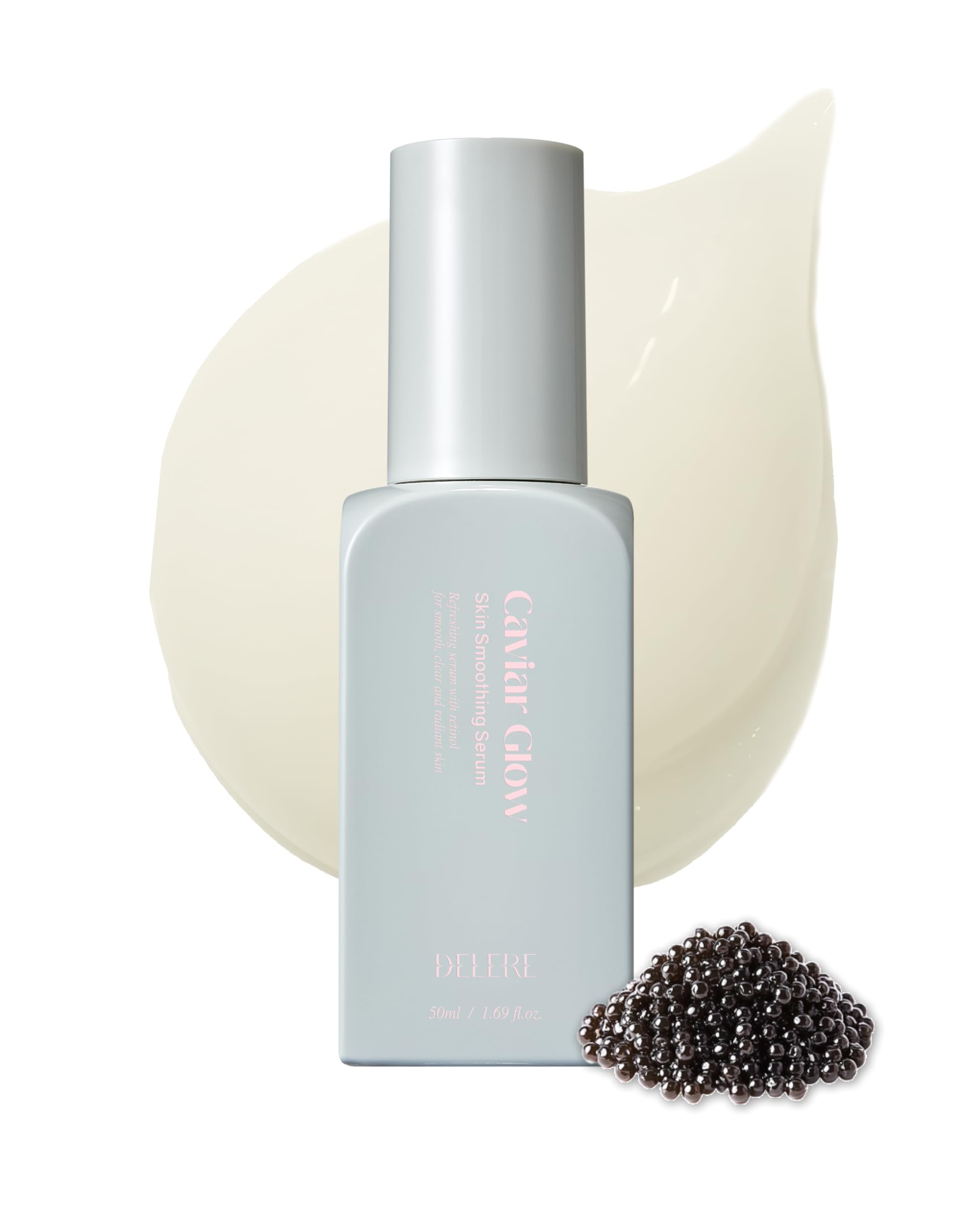 Caviar Glow Smoothing Serum, korean Retinol Serum for Anti Aging - Product Imagery