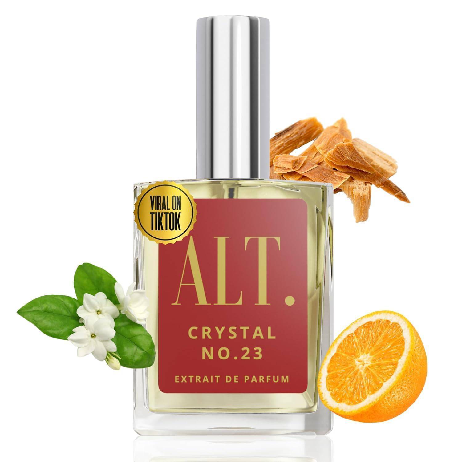 ALT. Fragrances Crystal No. 23 unisex extrait perfume bottle, 60ml, with sleek glass design and elegant branding.