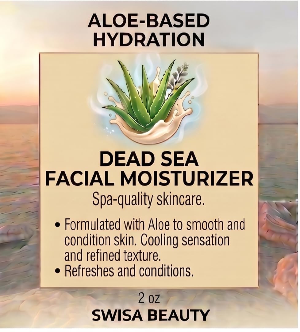 Swisa Beauty Dead Sea Facial Moisturizer – Daily Mineral Hydrator & Conditioning Cream to Soften & Nourish the Skin with