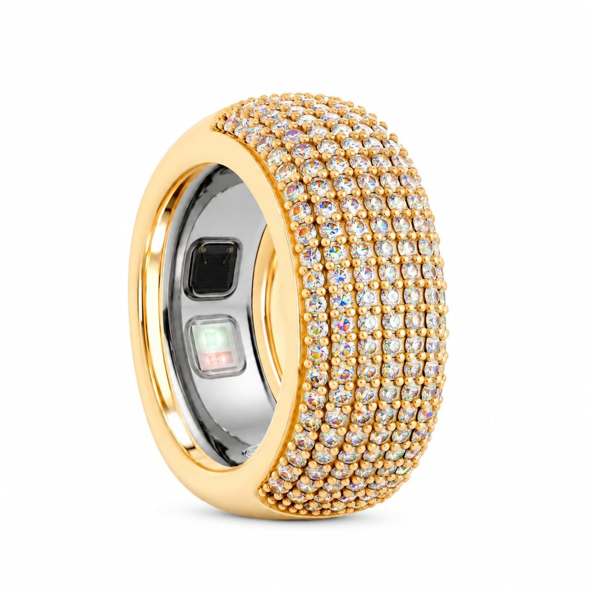 Elarose Smart Ring Cover Compatible with Oura Ring 5, 14K Gold Plated Ring Jacket – Metal, 9