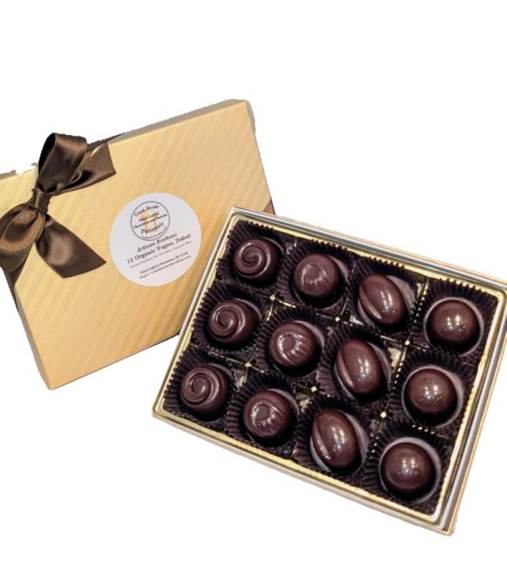 Organic Vegan Chocolate Bonbons 12 Piece Debut Collection by - Creek House Patisserie Official Imagery - 2