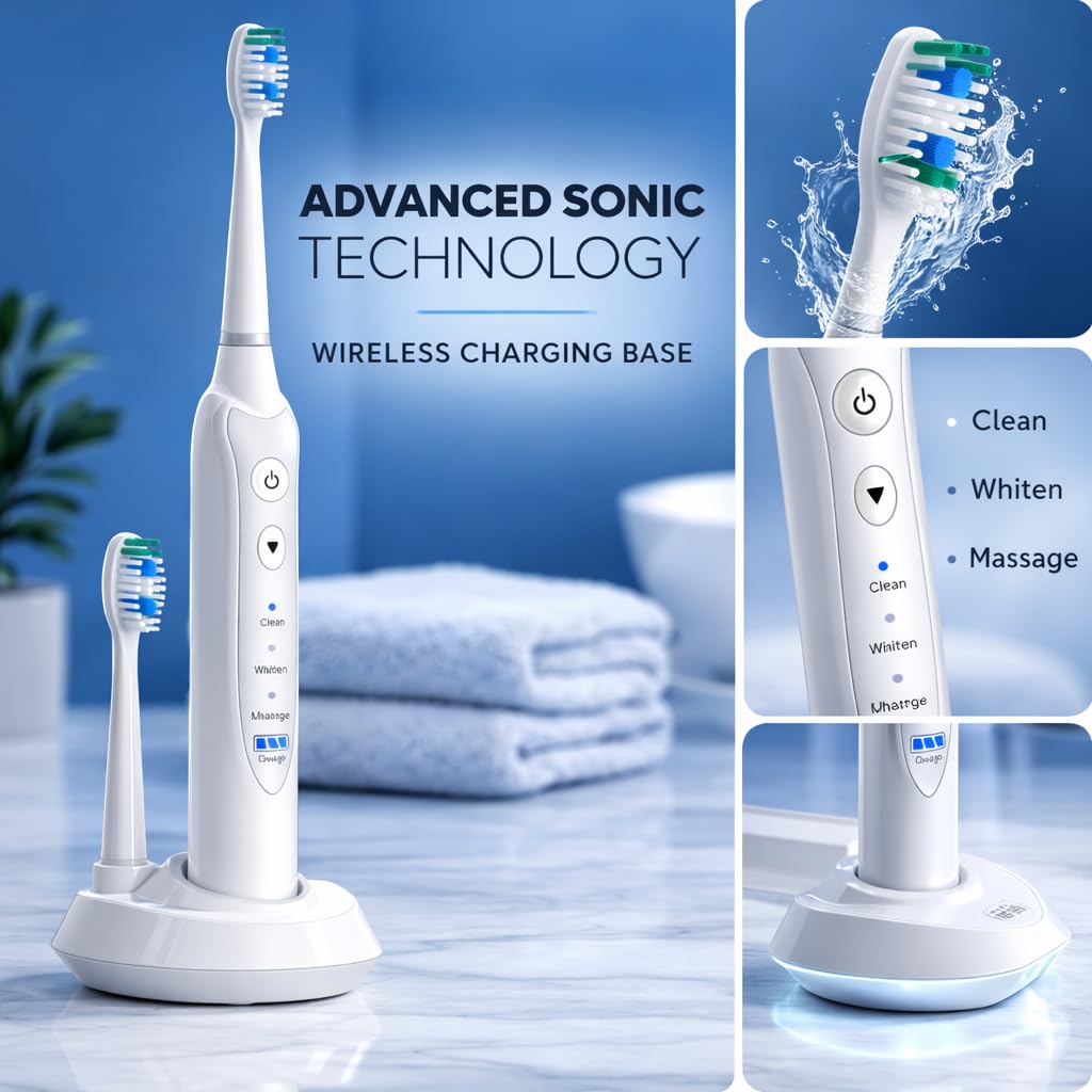 Sonic Electric Toothbrush for Adults - NetGen Official Imagery - 3