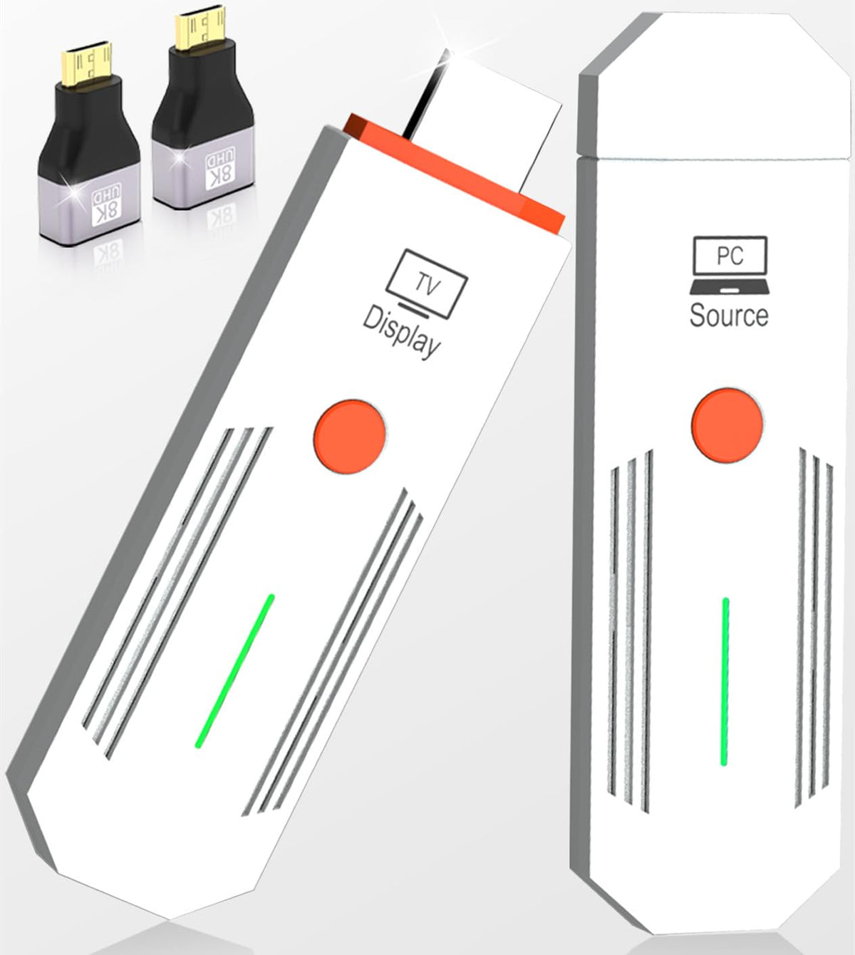 WEKEFON 2026 Upgraded Wireless HDMI Transmitter and Receiver 328FT/100M, 4K Decode 1080P@60Hz Ultra HD, Plug & Play 5G+2