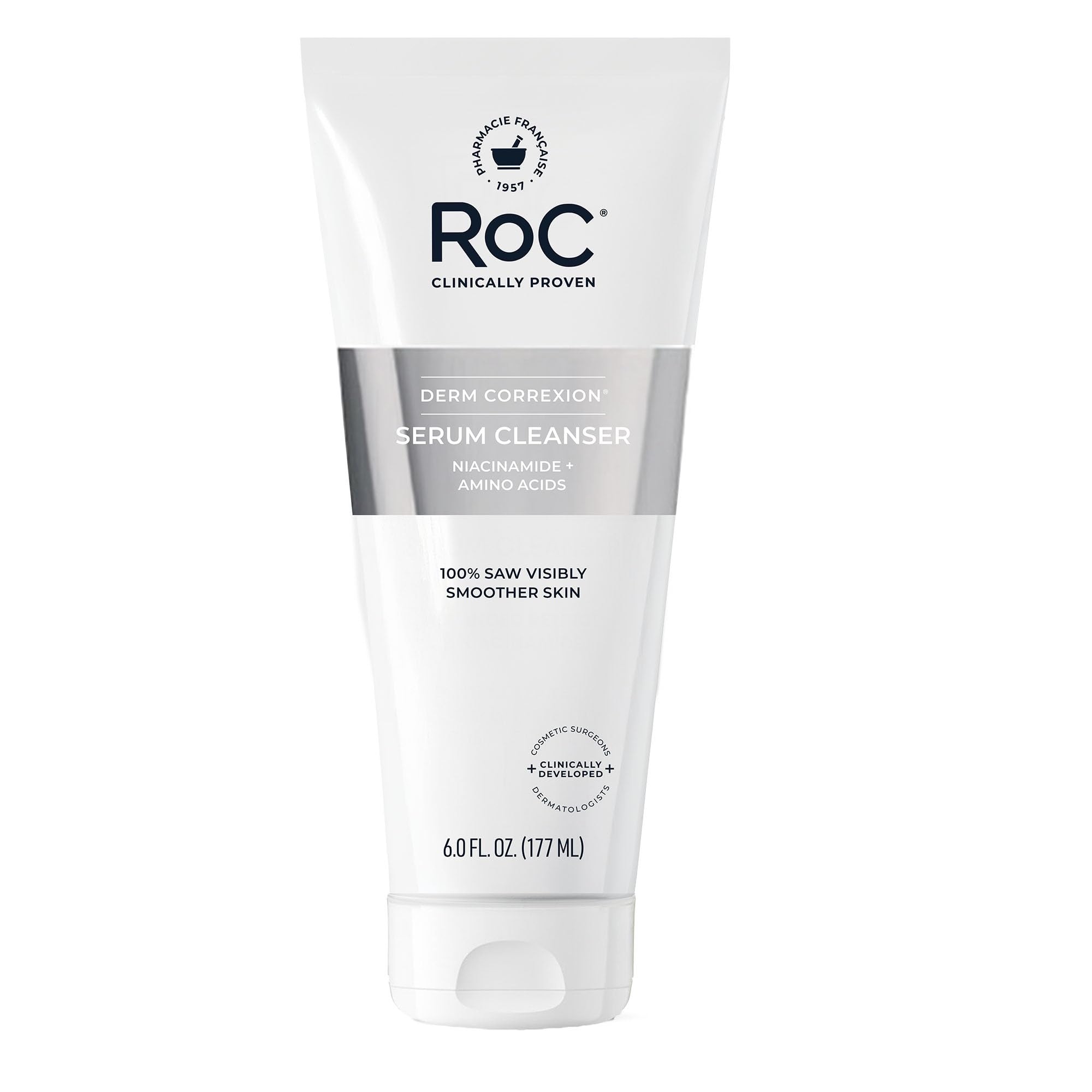 RoC Derm Correxion facial cleanser with niacinamide and amino acids, designed for deep skin cleansing and hydration.