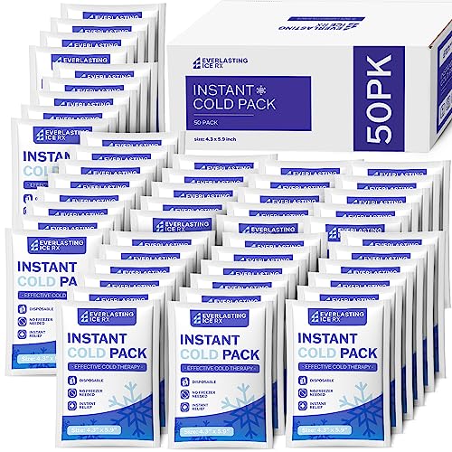 50 Pack Instant Ice Packs for Injuries, Disposable Instant Cold - Product Imagery