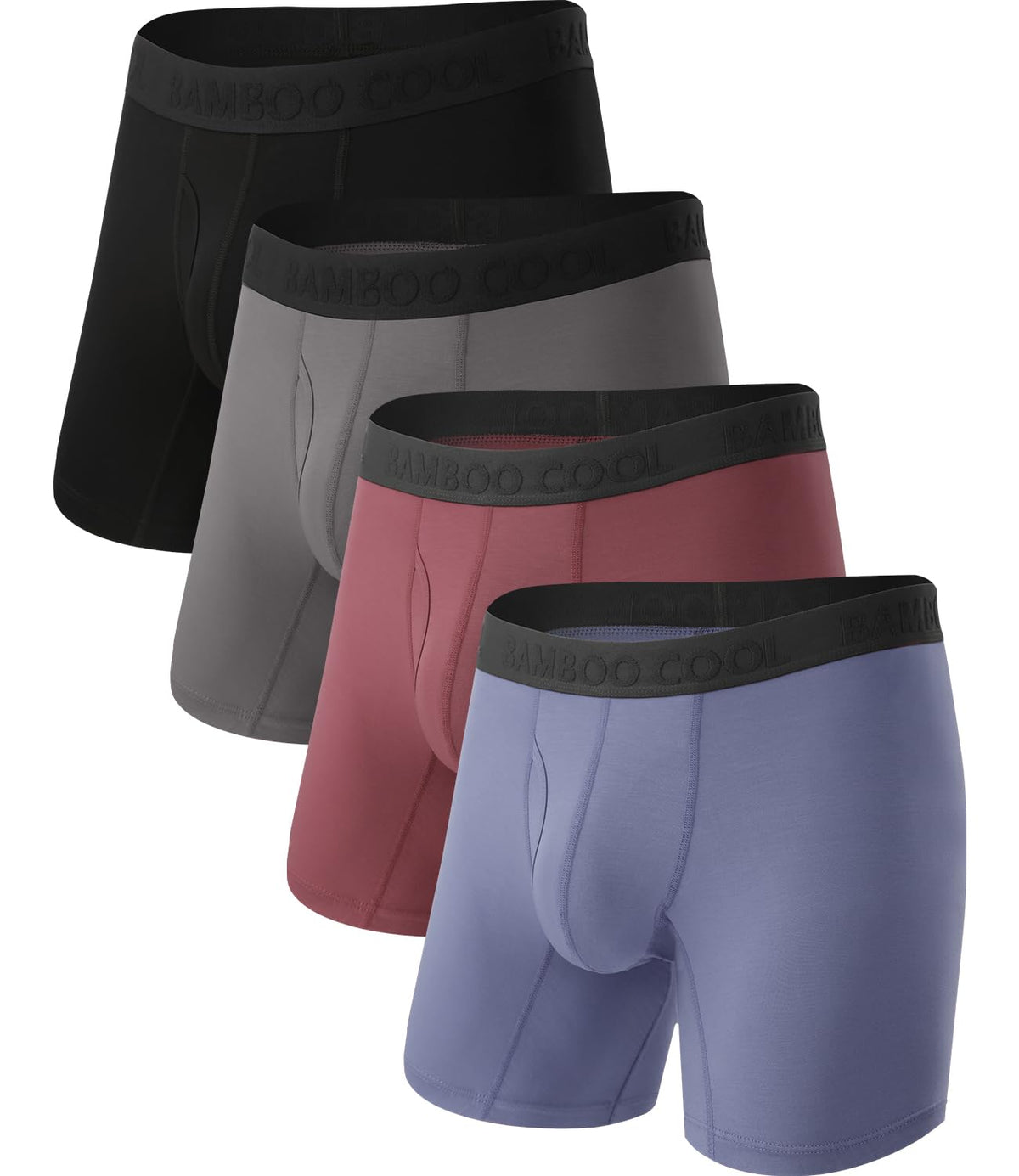 BAMBOO COOL Men's Cooling Underwear Ultra Soft Breathable Boxer Briefs Pack – packaging and label