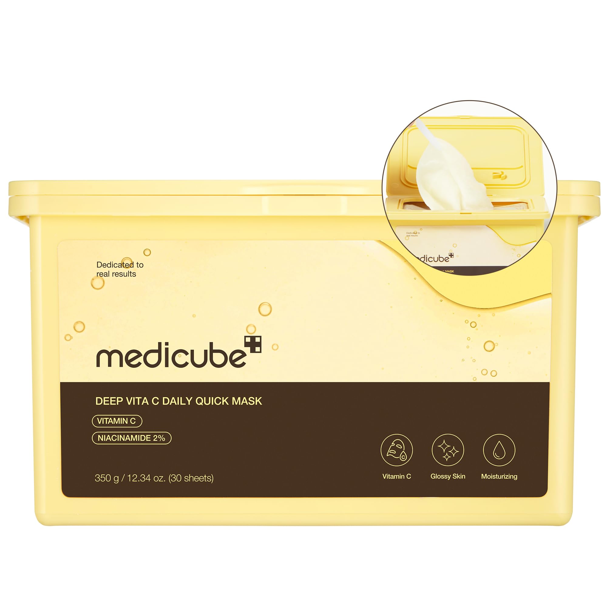 medicube Deep Vita C Daily Quick Sheet Masks, 30 Sheet, Value - Product Imagery