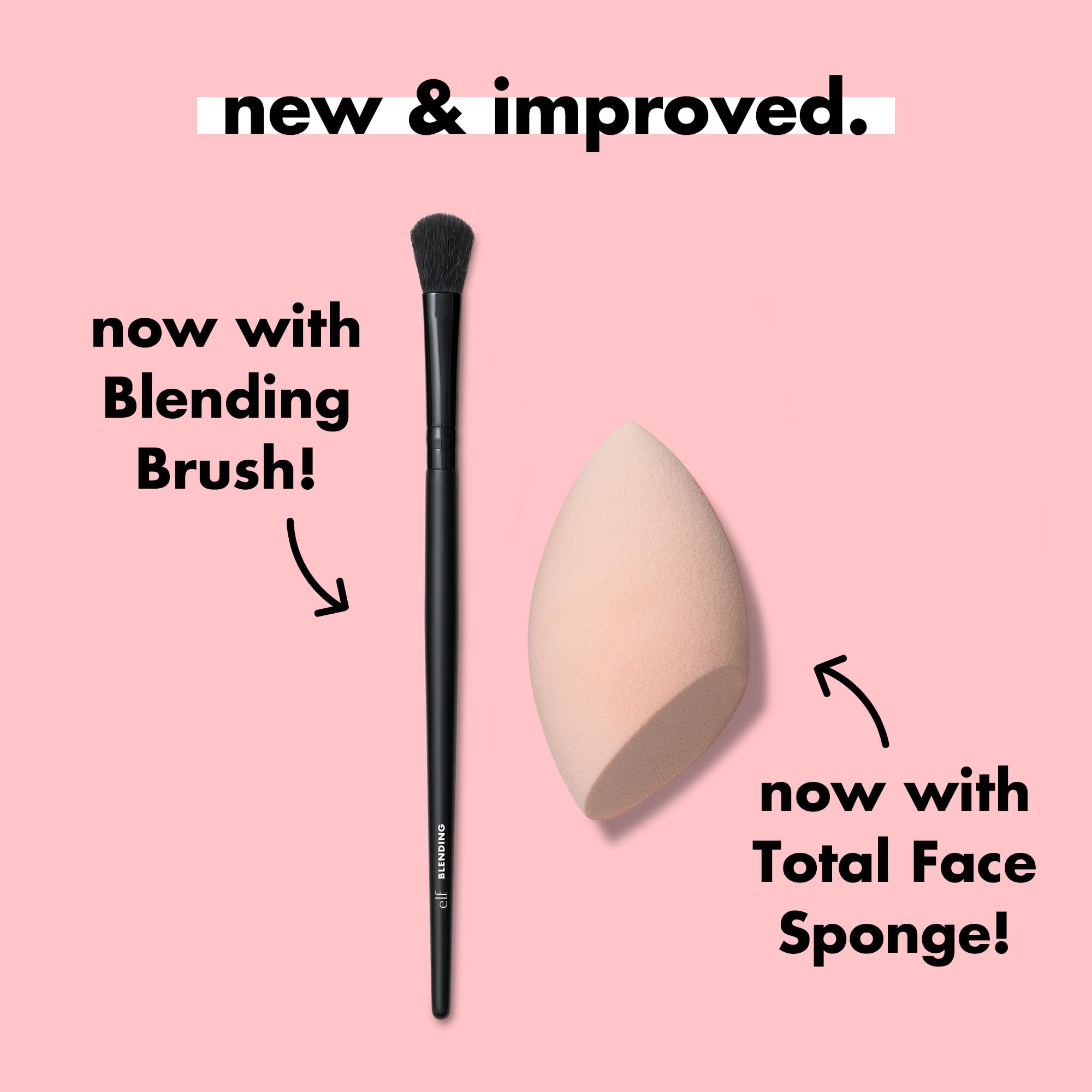 e.l.f. full face and eye makeup brush set with 11 vegan, cruelty-free cosmetic brushes in a travel case, for complete makeup application