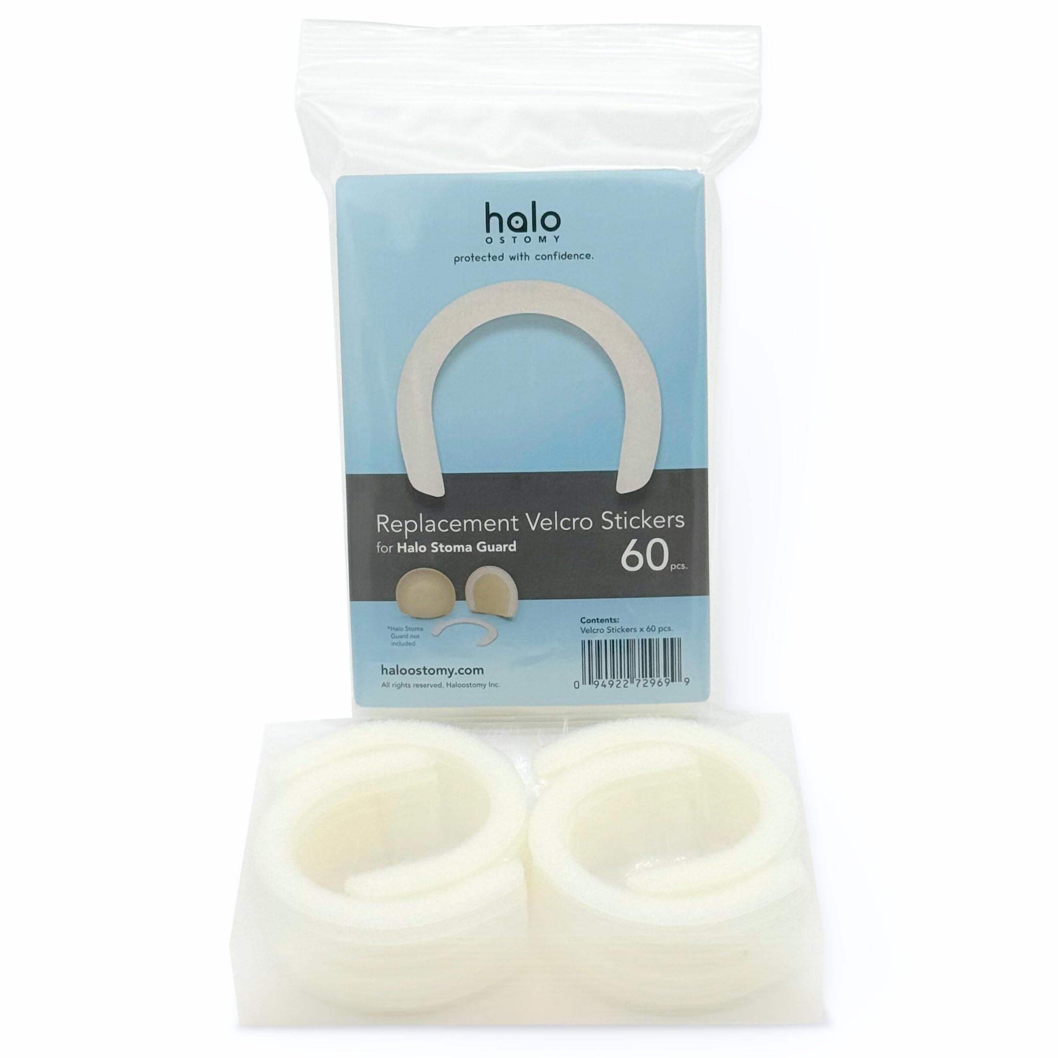 Replacement Stickers for Halo Stoma Guard - 60 Count - Product Imagery
