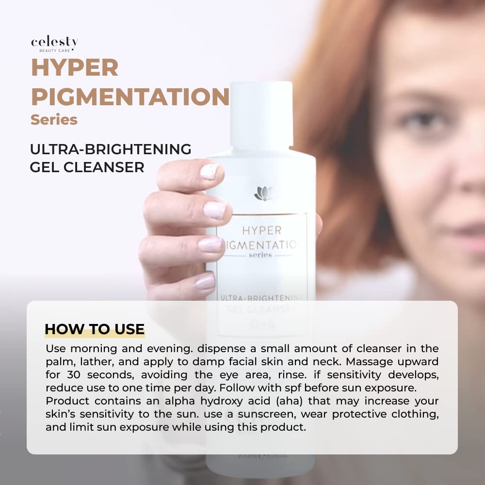 Celesty Beauty Care Celesty Beauty Brightening Gel Cleanser With Vitamin C, Glycolic Acid (AHA) & Salicylic Acid (BHA), 