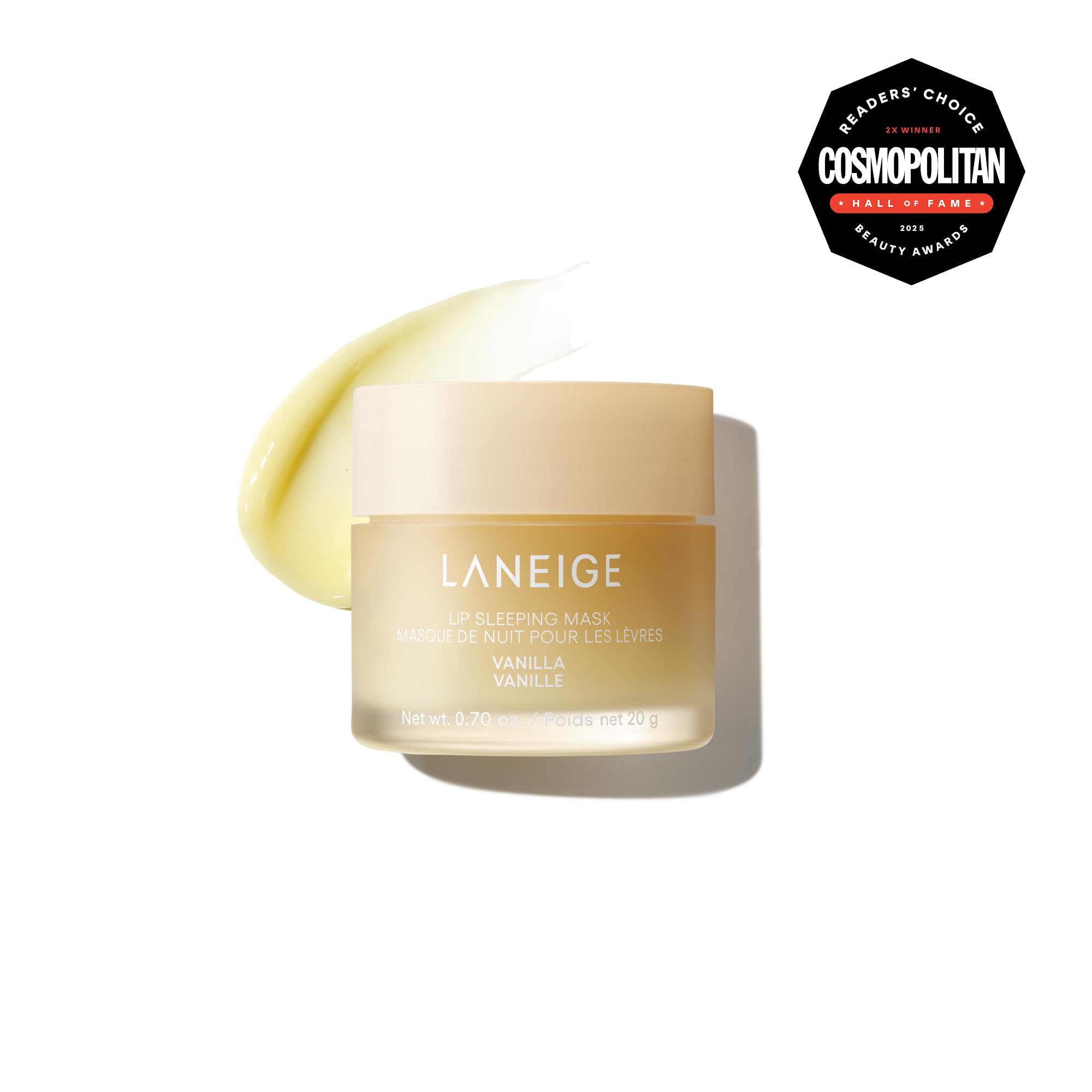 LANEIGE Lip Sleeping Mask: Hydrating & Nourishing Korean Overnight Lip Treatment Mask with Shea Butter, Vitamin C & Murumuru, Antioxidants For Flaky, Dry Lips | Korean Skin Care Vanilla