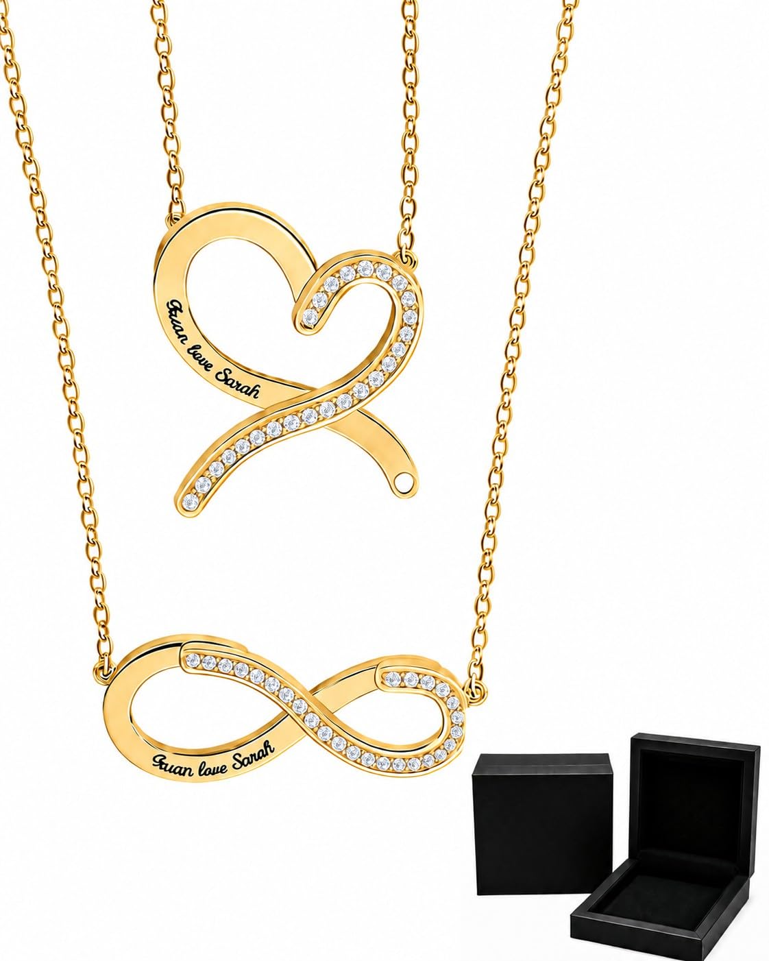 37JEWELRY Personalized Birthstone Necklace for Women, Unique Gift – Gold, Stainless Steel, Large