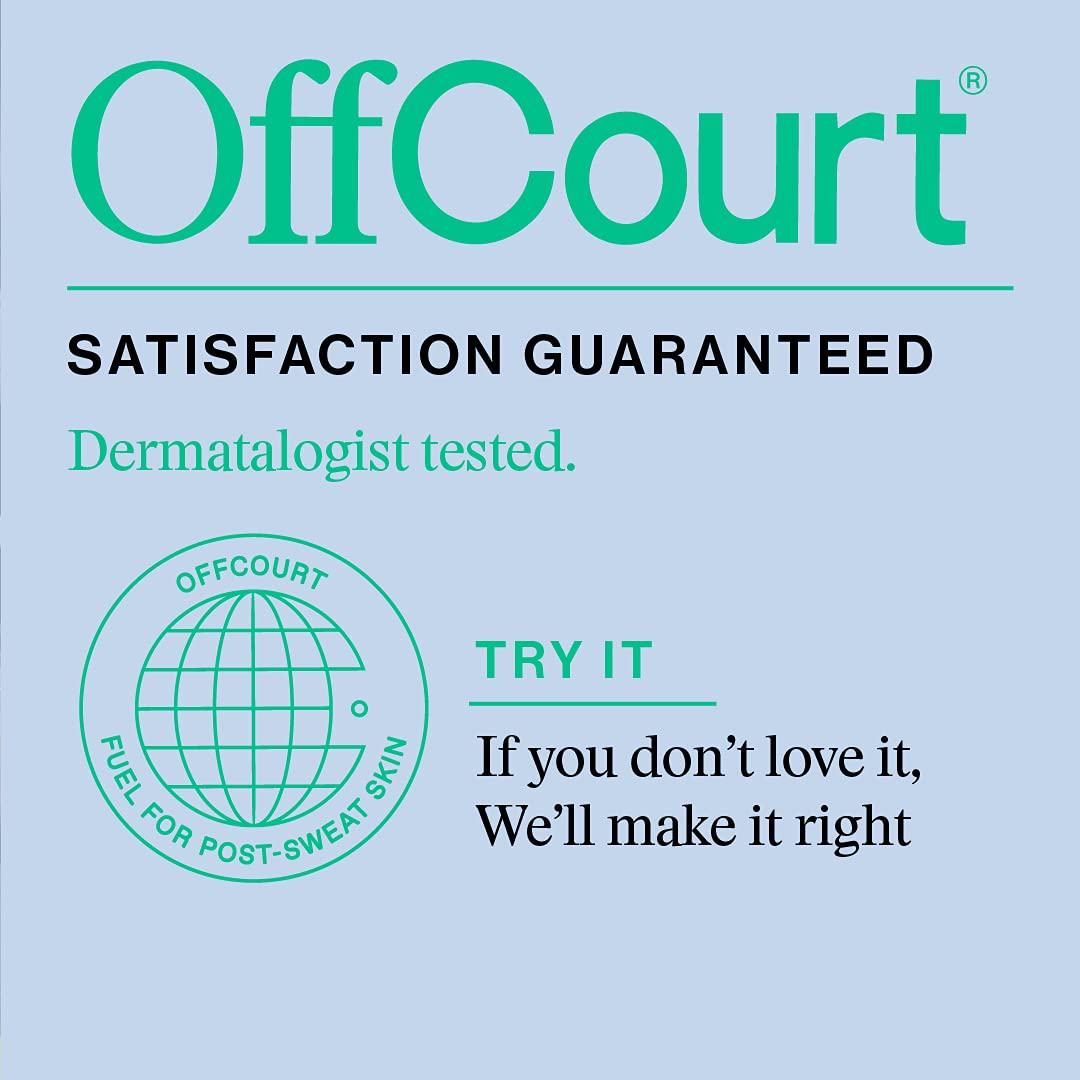 OffCourt Coconut Water and Sandalwood body spray deodorant in 3.4 oz bottle, natural scent and refreshing body deodorant.