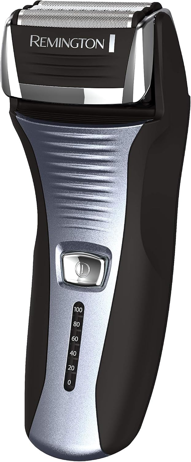 Remington F5 Power Series cordless electric foil shaver for men, rechargeable razor with foil blades and ergonomic design.