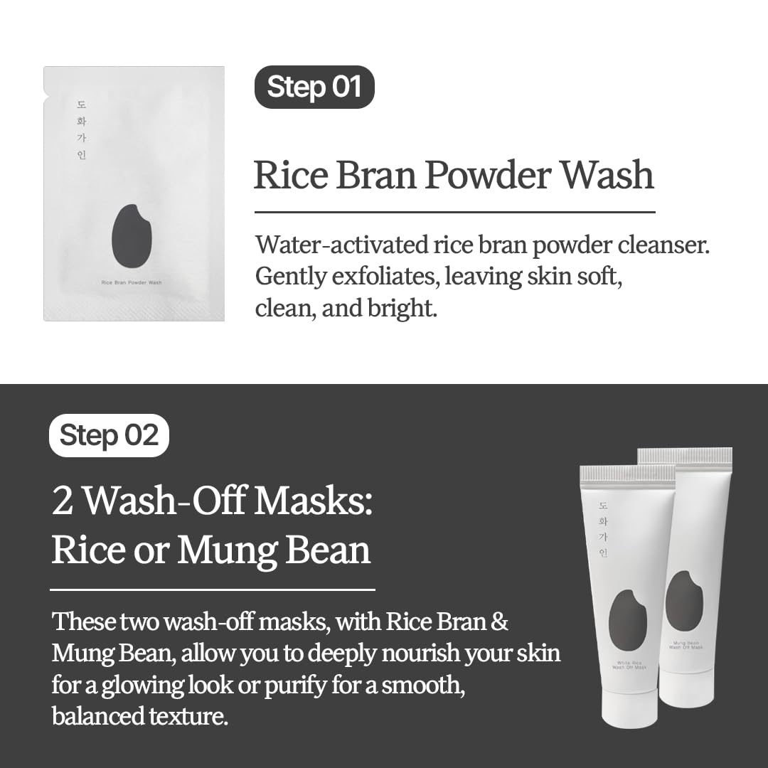 House of Dohwa Travel Kit – Essential TSA Friendly Skincare Sample Set – Gentle Exfoliating Cleanser, Hydrating Toner, M