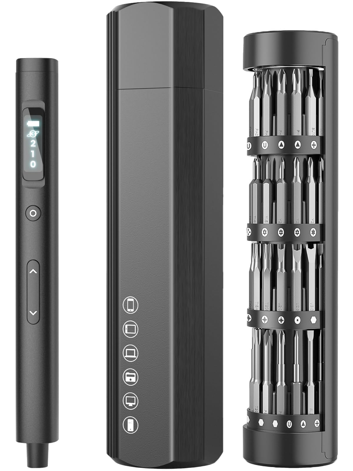Sowkos Mini Electric Screwdriver Set, 60 Precision Bits, 4 Torque Settings – product photo (Power Screwdrivers)