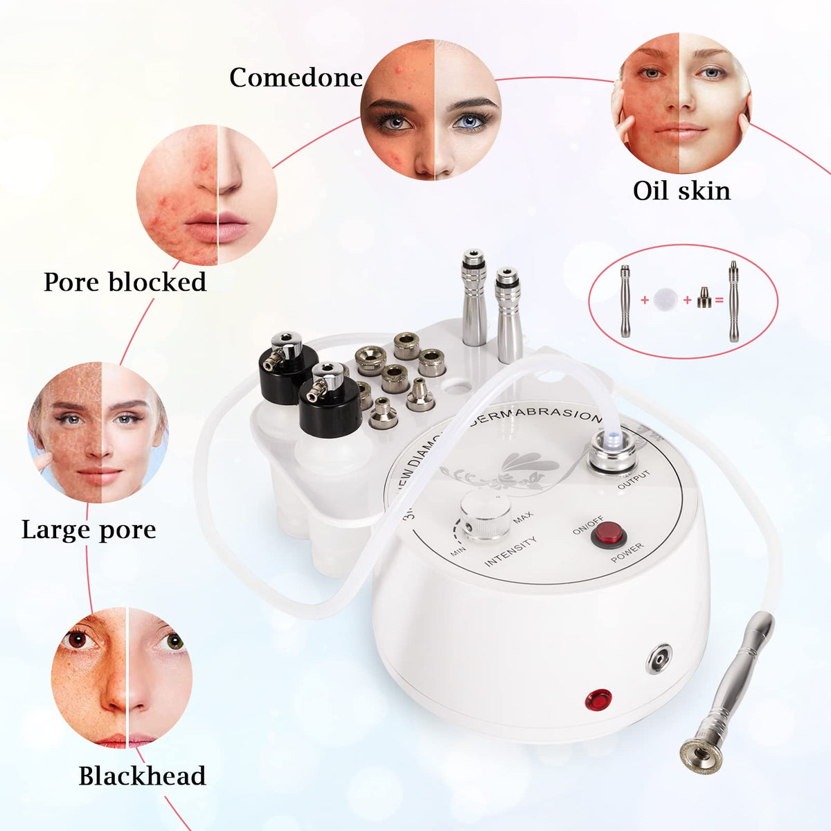 3 in 1 Diamond Microdermabrasion Machine Professional - AIMENGXI Official Imagery - 3