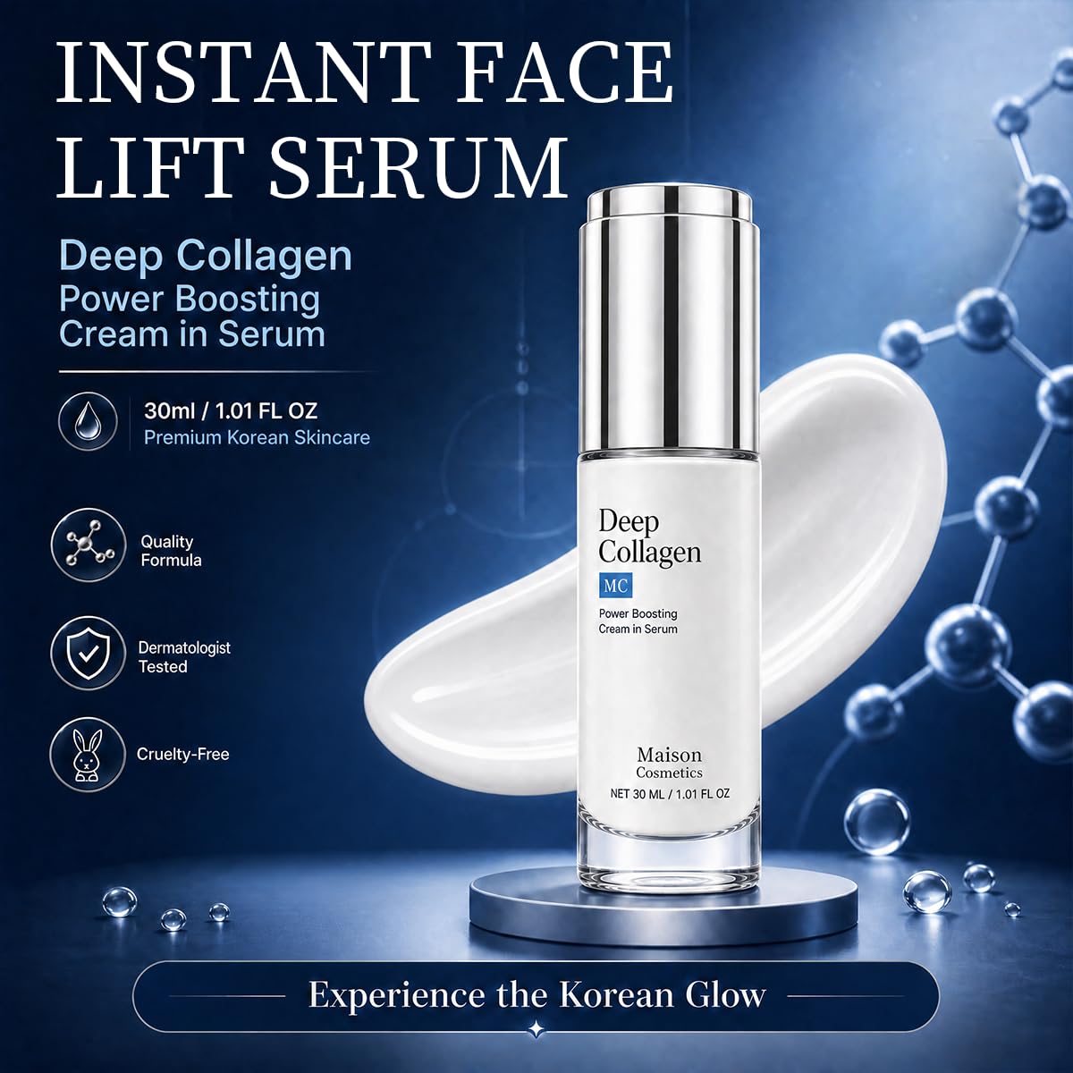 Zorveth Maison Cosmetics Deep Collagen Volufiline Serum for Face, Korean Plumping & Firming Facial Serum with Hydrolyzed