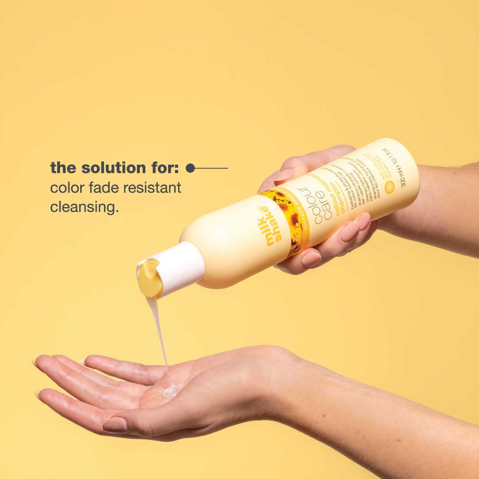milk_shake Color Care Color Maintainer Shampoo bottle, 10.1 oz, with vibrant packaging, designed for preserving color-treated hair