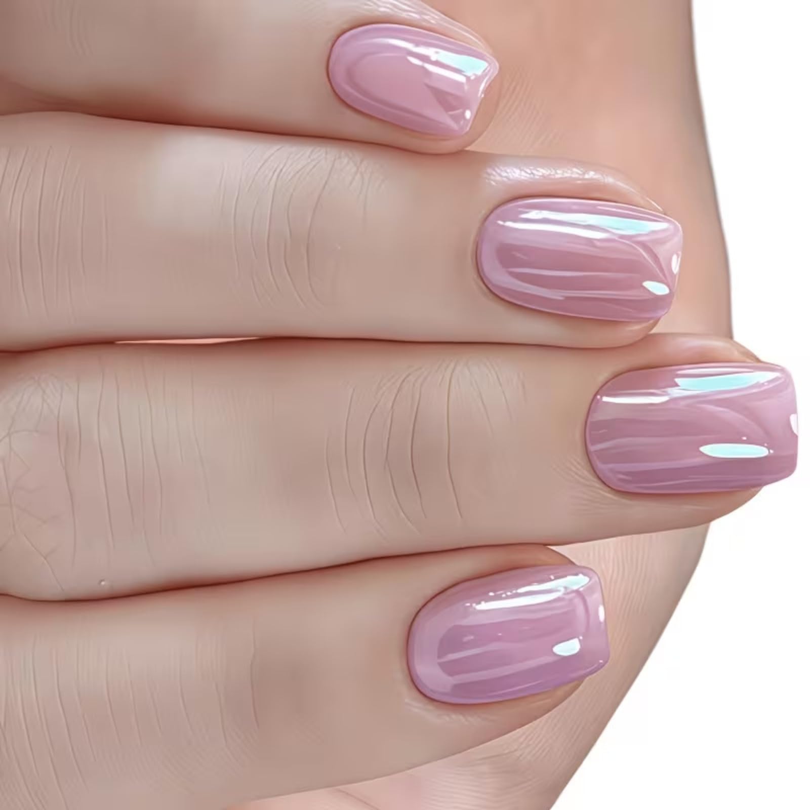 Glitter Aurora Cat Eye Gel Polish, Magnetic Gel Nail Polish with Jelly Nude Base, Shimmer Reflective Nail Art Gel, Iridescent Cat Eye Effect for DIY Manicure and Home Nail Design (1)