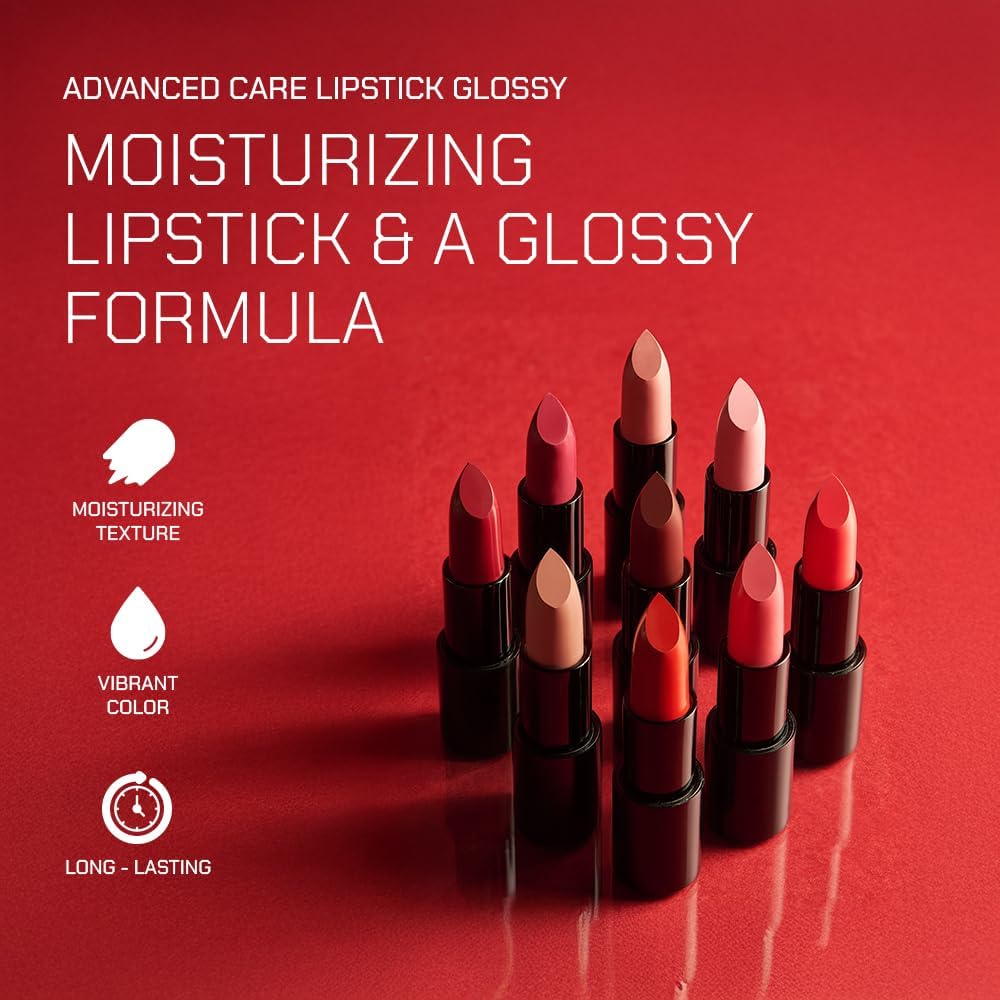 RADIANT PROFESSIONAL MAKE UP / HELLENICA Radiant Professional Glossy Lipstick, Hyaluronic Acid, 102 COCOA – packaging an